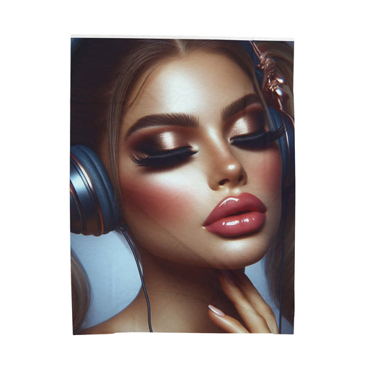 Music Vibes Plush Blanket All Over Prints Printify 60" × 80"