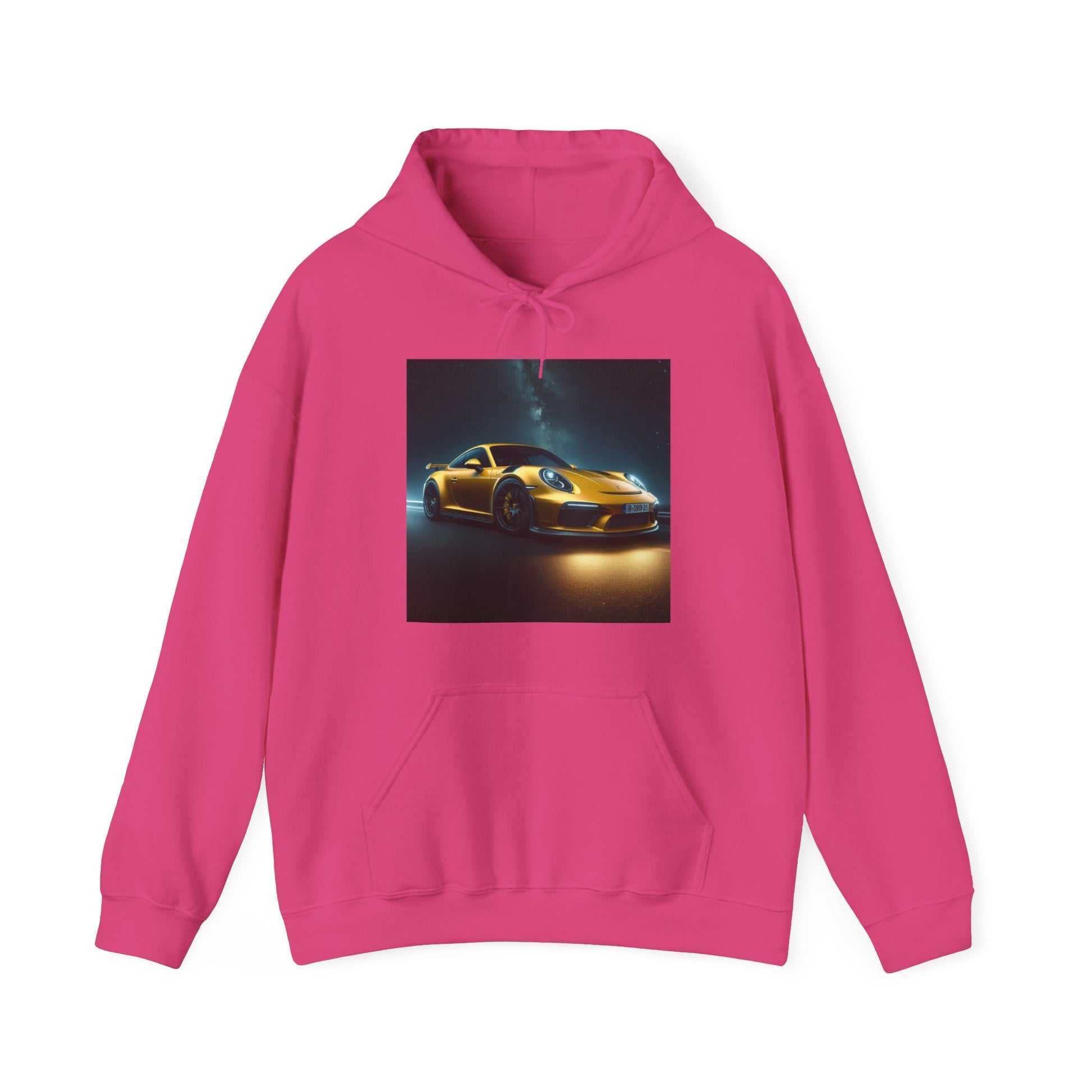 Yellow Porsche Hoodie Hoodie Printify Heliconia S