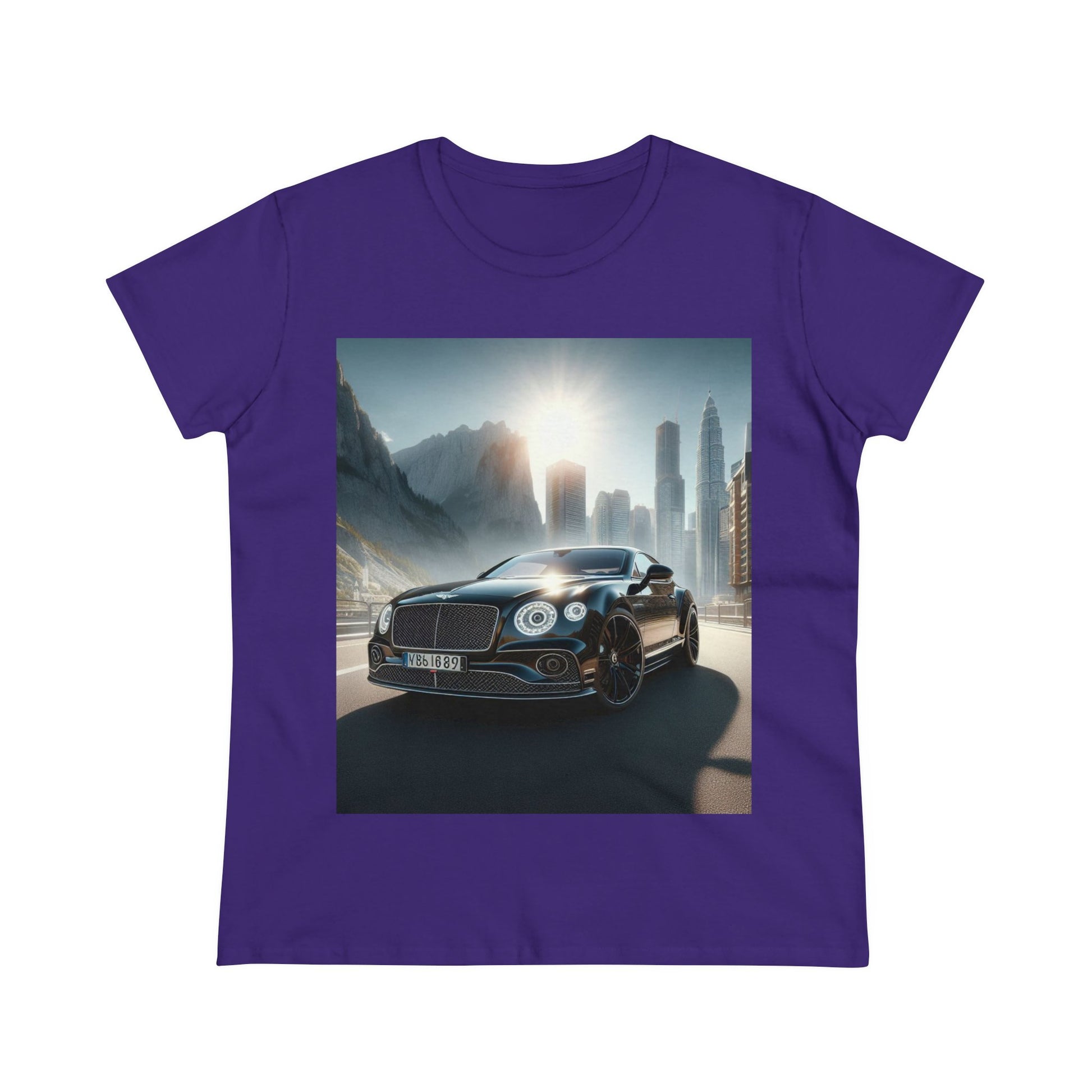 Black Bentley T-Shirt T-Shirt Printify Purple S
