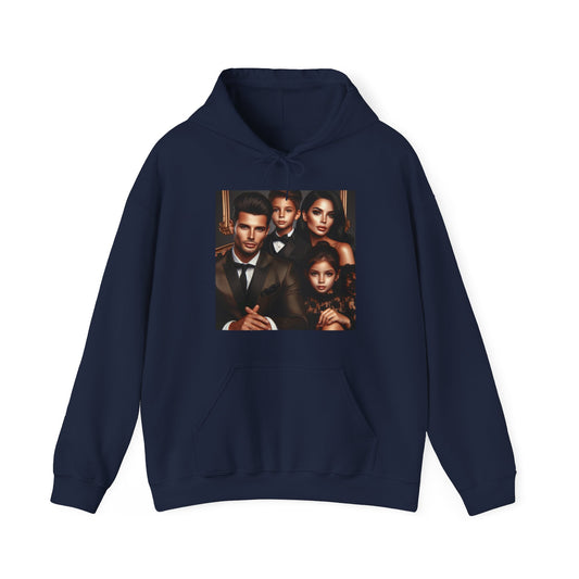 Family Portrait Hoodie Hoodie Printify Navy S