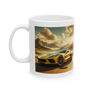 Yellow Corvette Mug Mug Printify 11oz