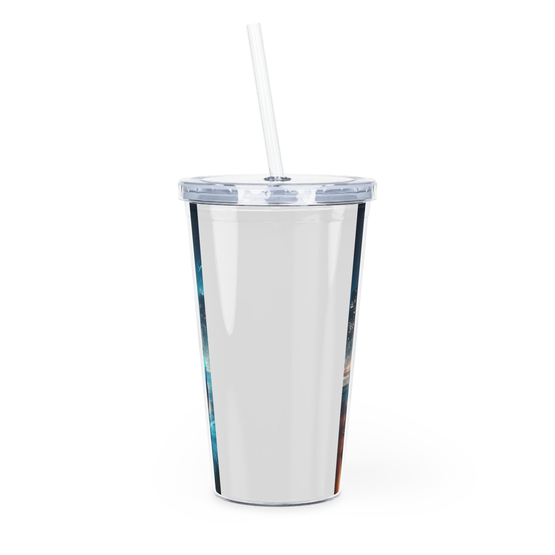 Blue Mustang Tumbler with Straw Mug Printify