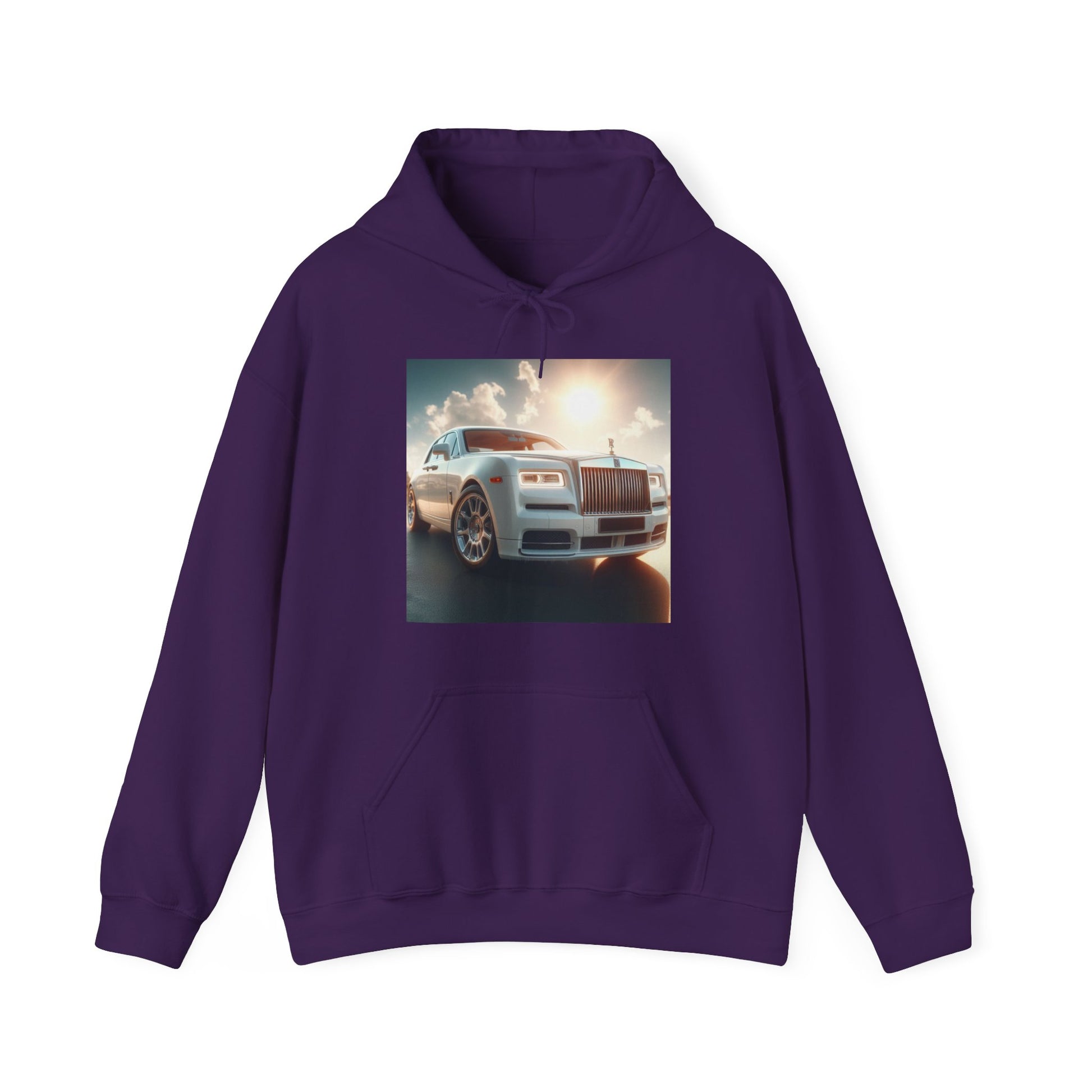 White Rolls Royce Hoodie Hoodie Printify Purple S