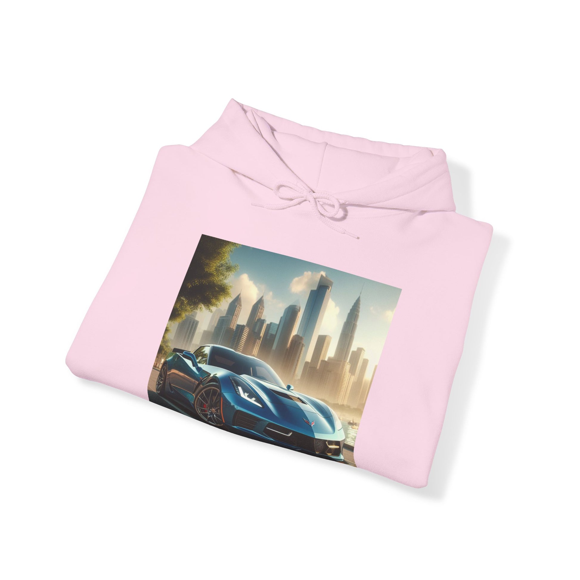 Blue Corvette Hoodie Hoodie Printify