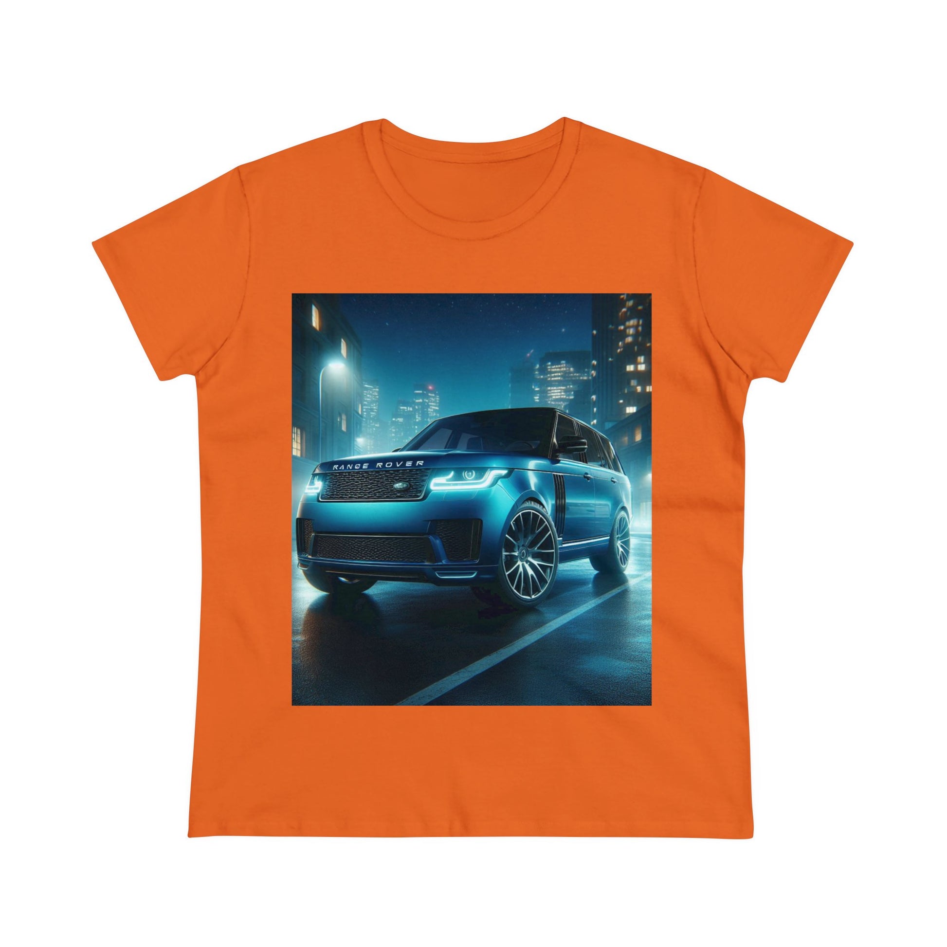 Blue Range Rover T-Shirt T-Shirt Printify Orange S
