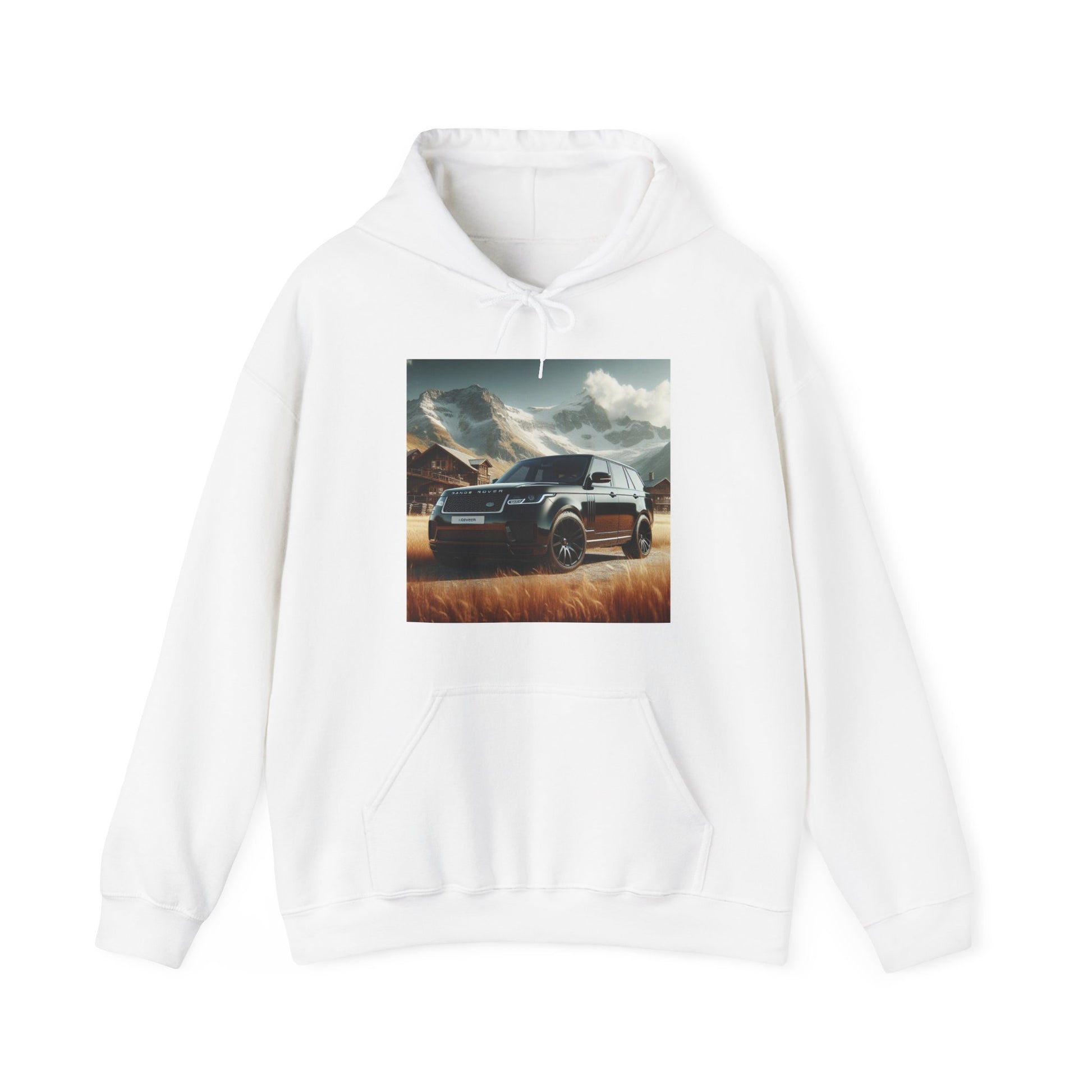Black Range Rover Hoodie Hoodie Printify White S