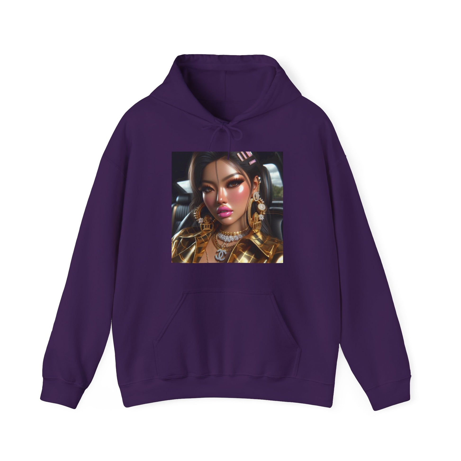 Car Beauty Hoodie Hoodie Printify Purple S