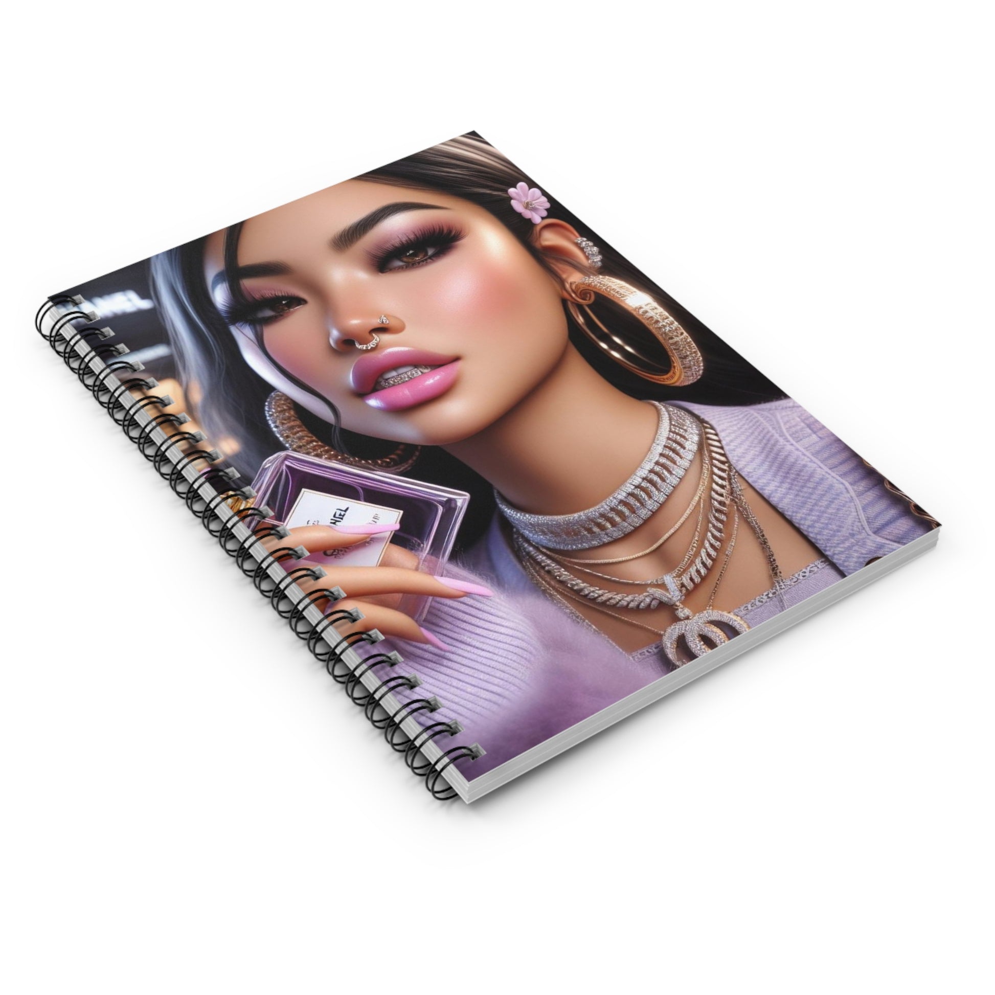 Chanel Please Spiral Notebook Paper products Printify