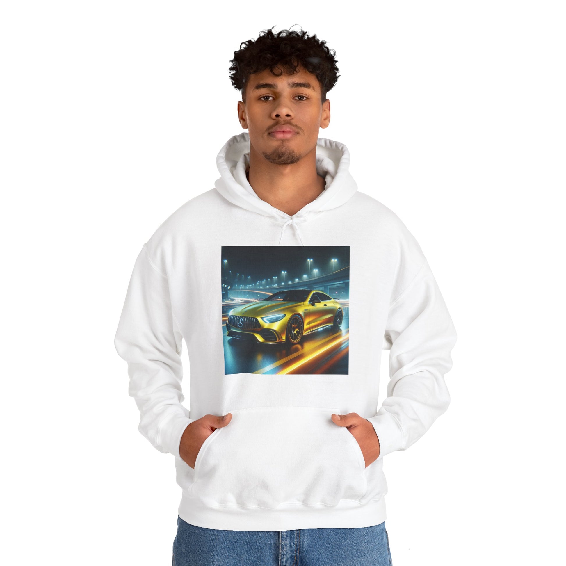Yellow Mercedes Hoodie Hoodie Printify