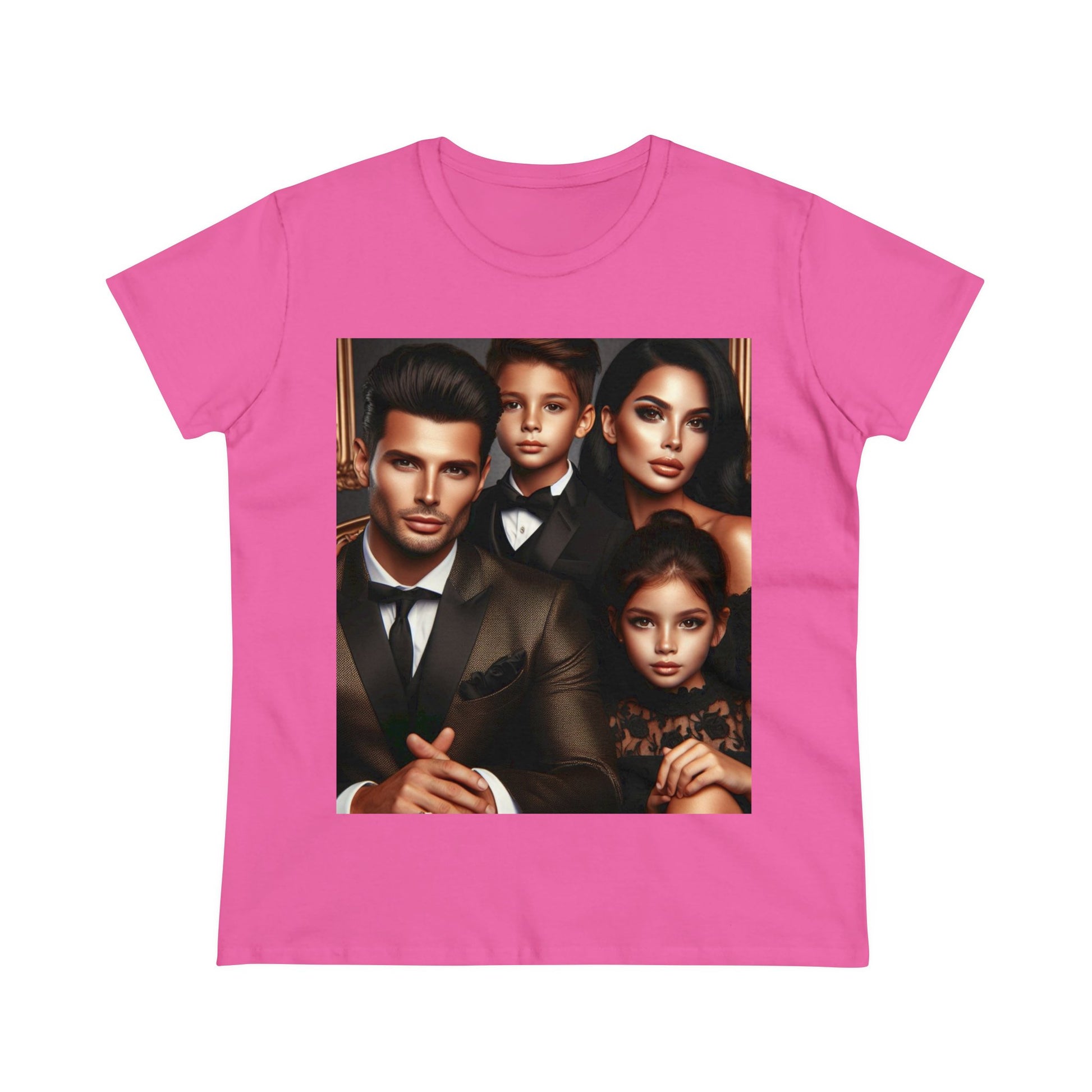 Family Portrait T-Shirt T-Shirt Printify Azalea S