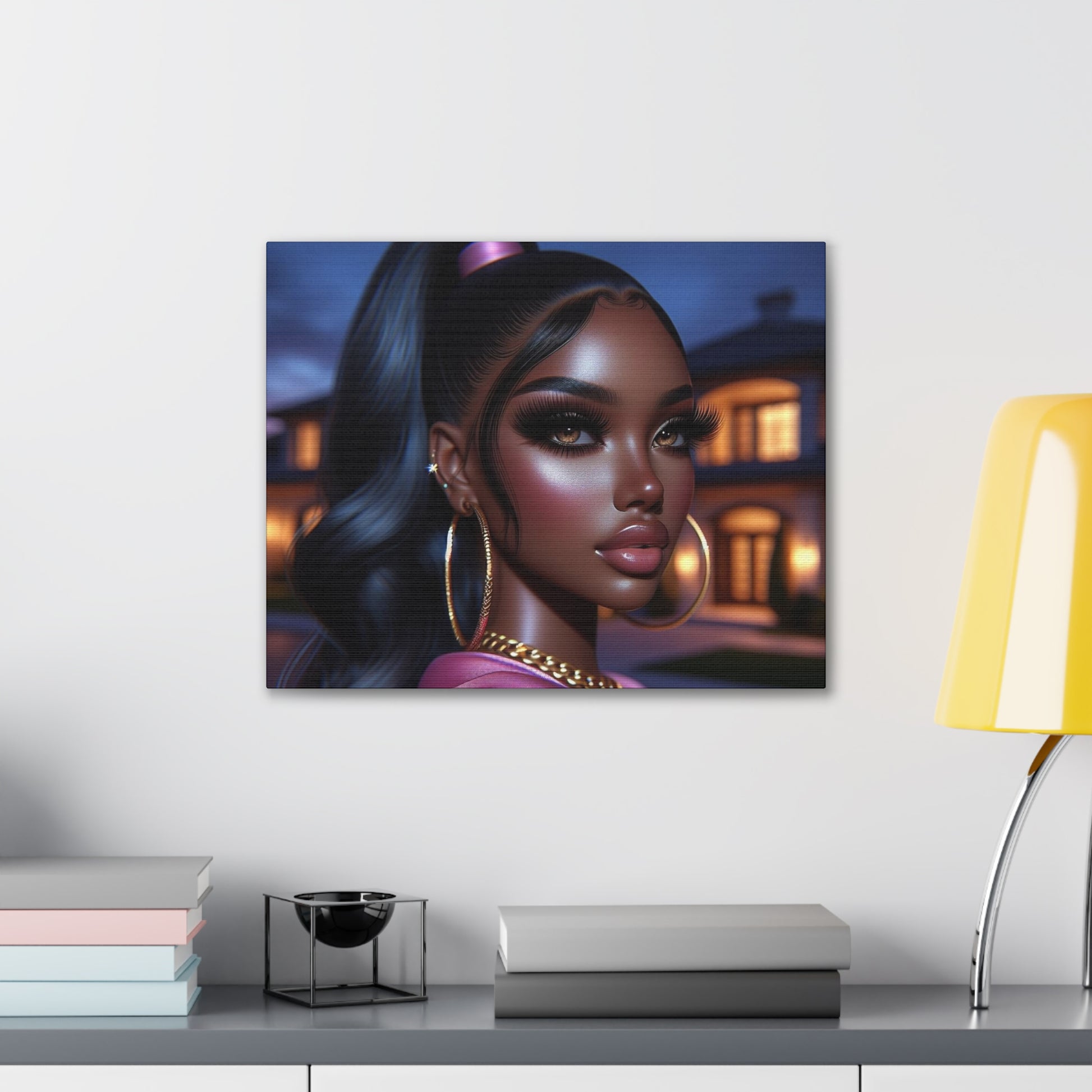 Pink at Night Canvas Canvas Printify 20″ x 16″ (Horizontal) 0.75''