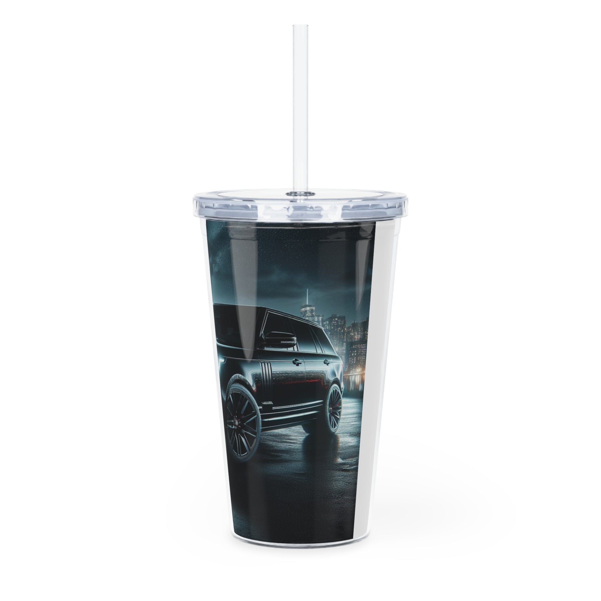 Black Range Rover Tumbler with Straw Mug Printify