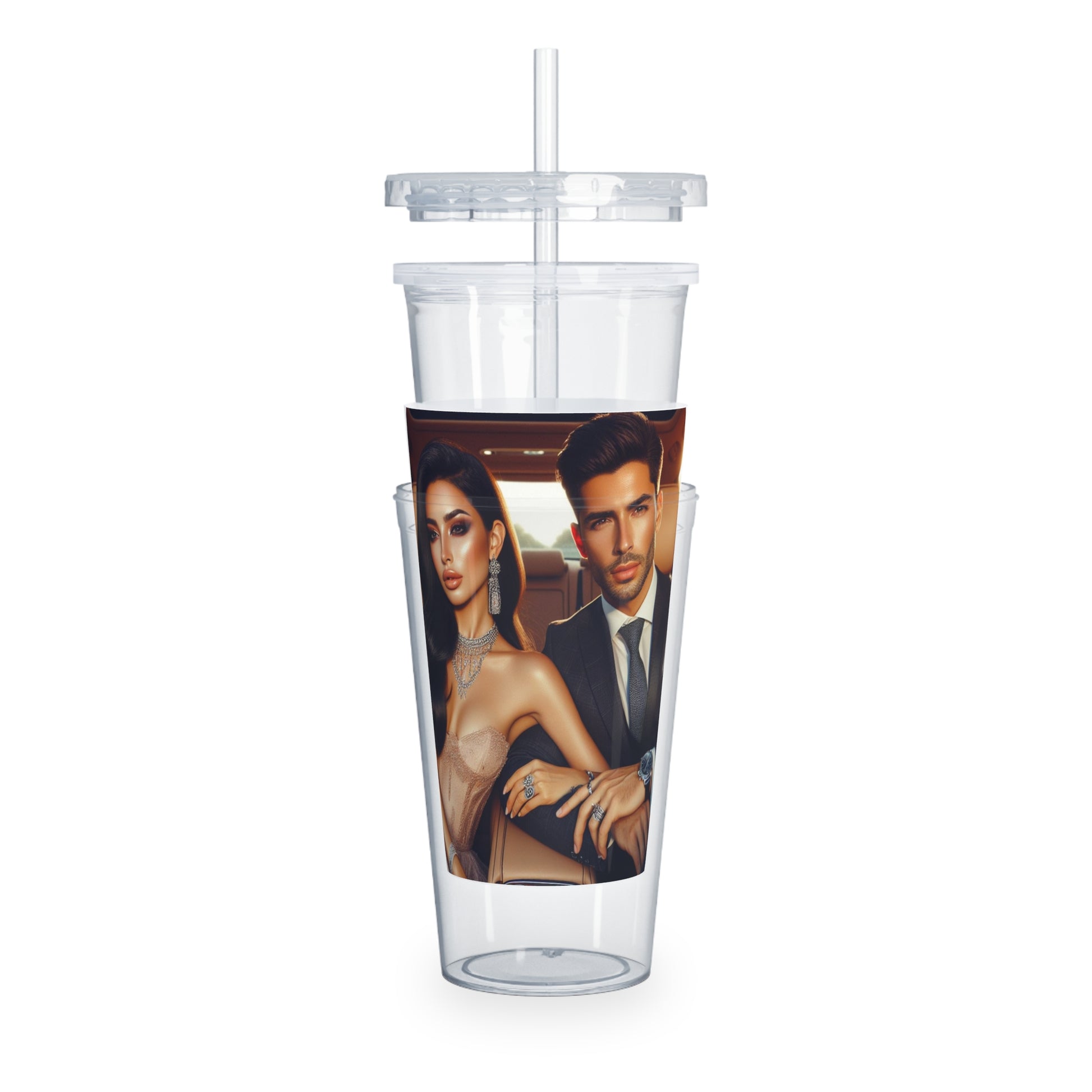 Elegant Drive Tumbler with Straw Mug Printify