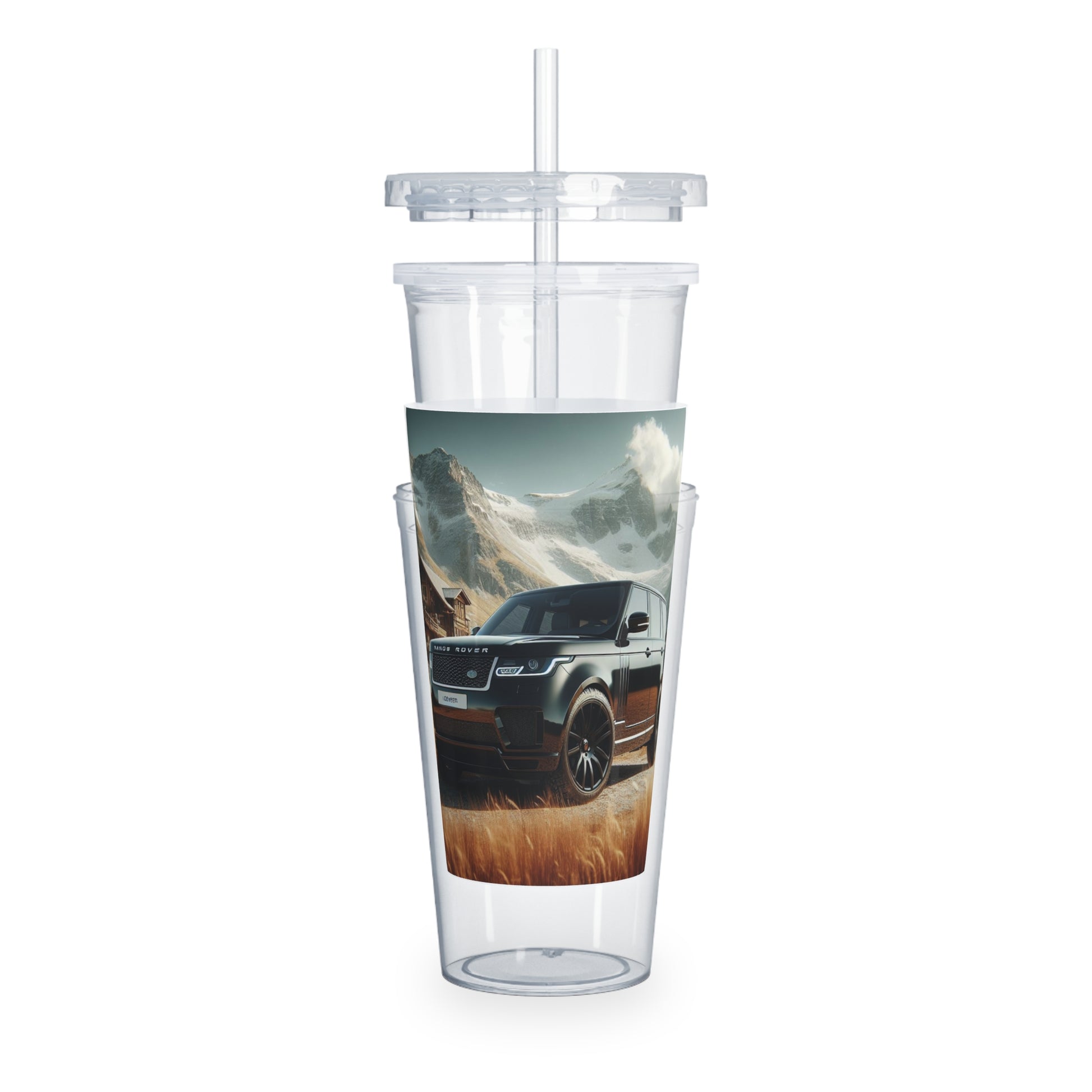 Black Range Rover Tumbler with Straw Mug Printify
