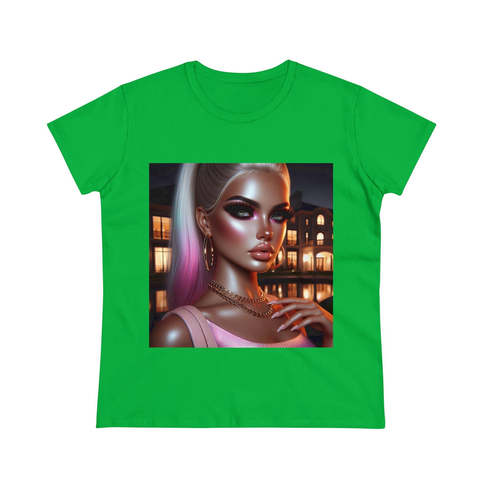 Pink at Night T-Shirt T-Shirt Printify Irish Green S