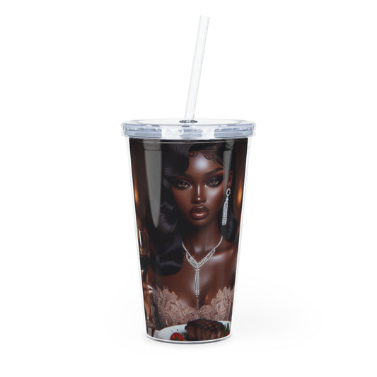Elegant Meal Tumbler with Straw Mug Printify 20oz Transparent