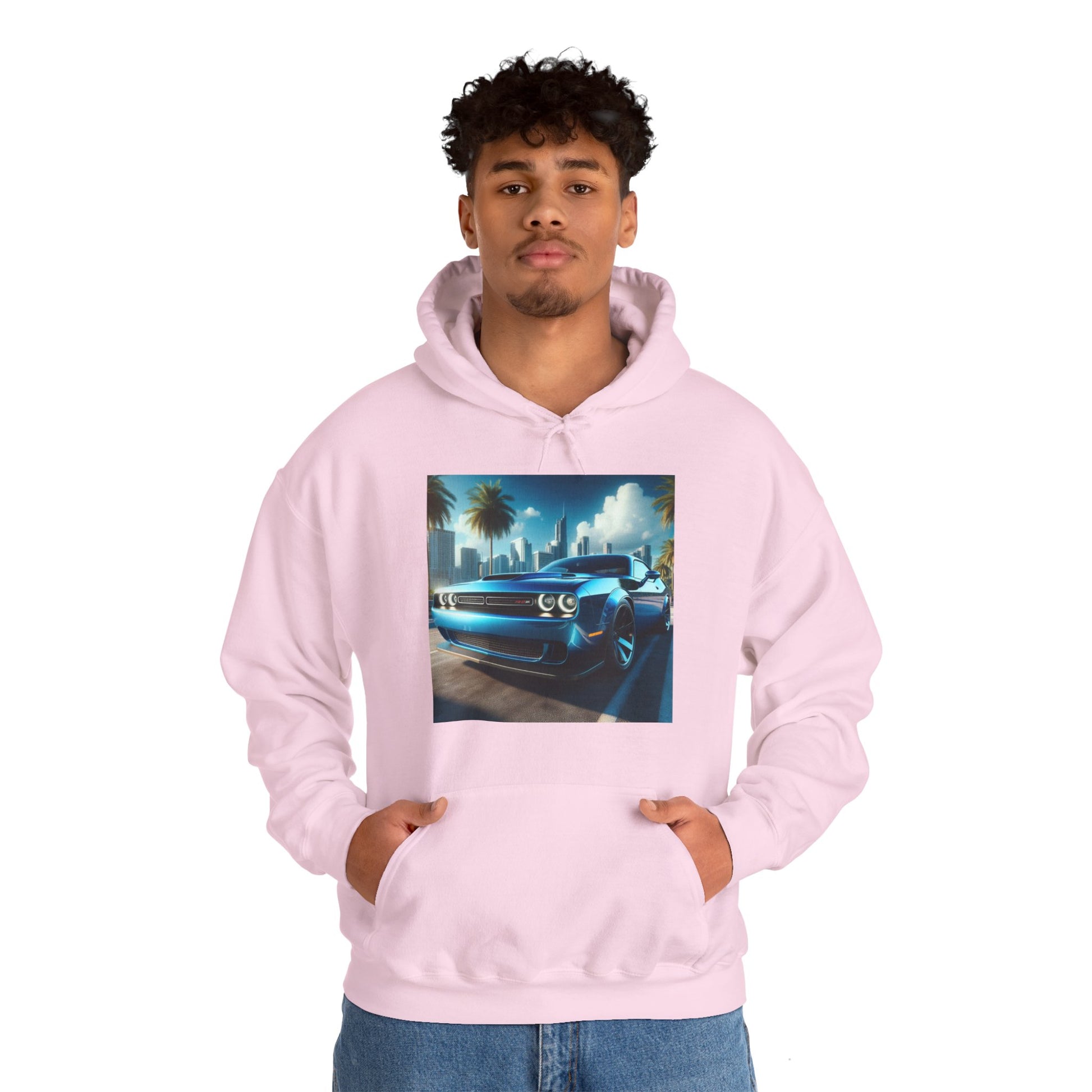 Blue Challenger Hoodie Hoodie Printify
