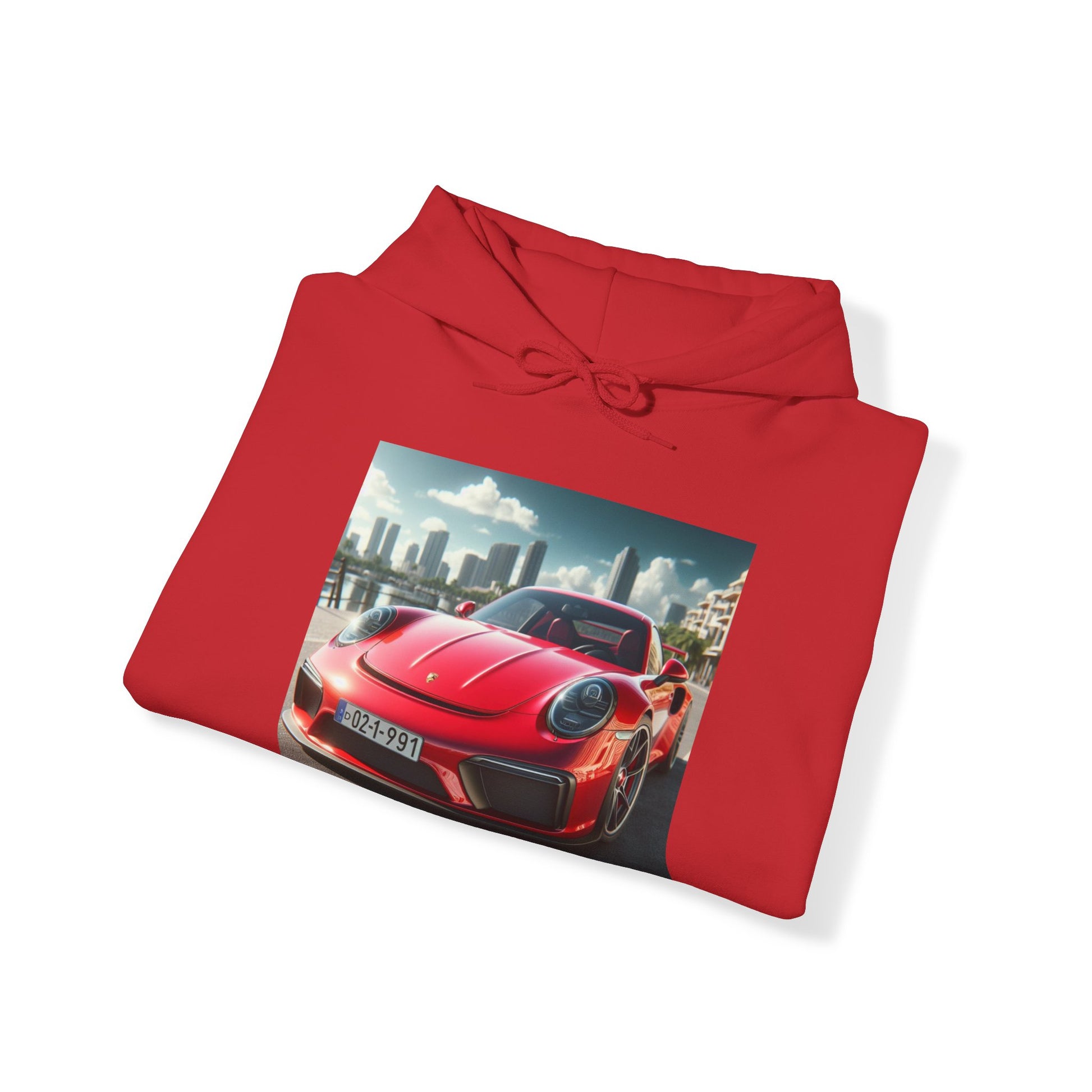 Red Porsche Hoodie Hoodie Printify