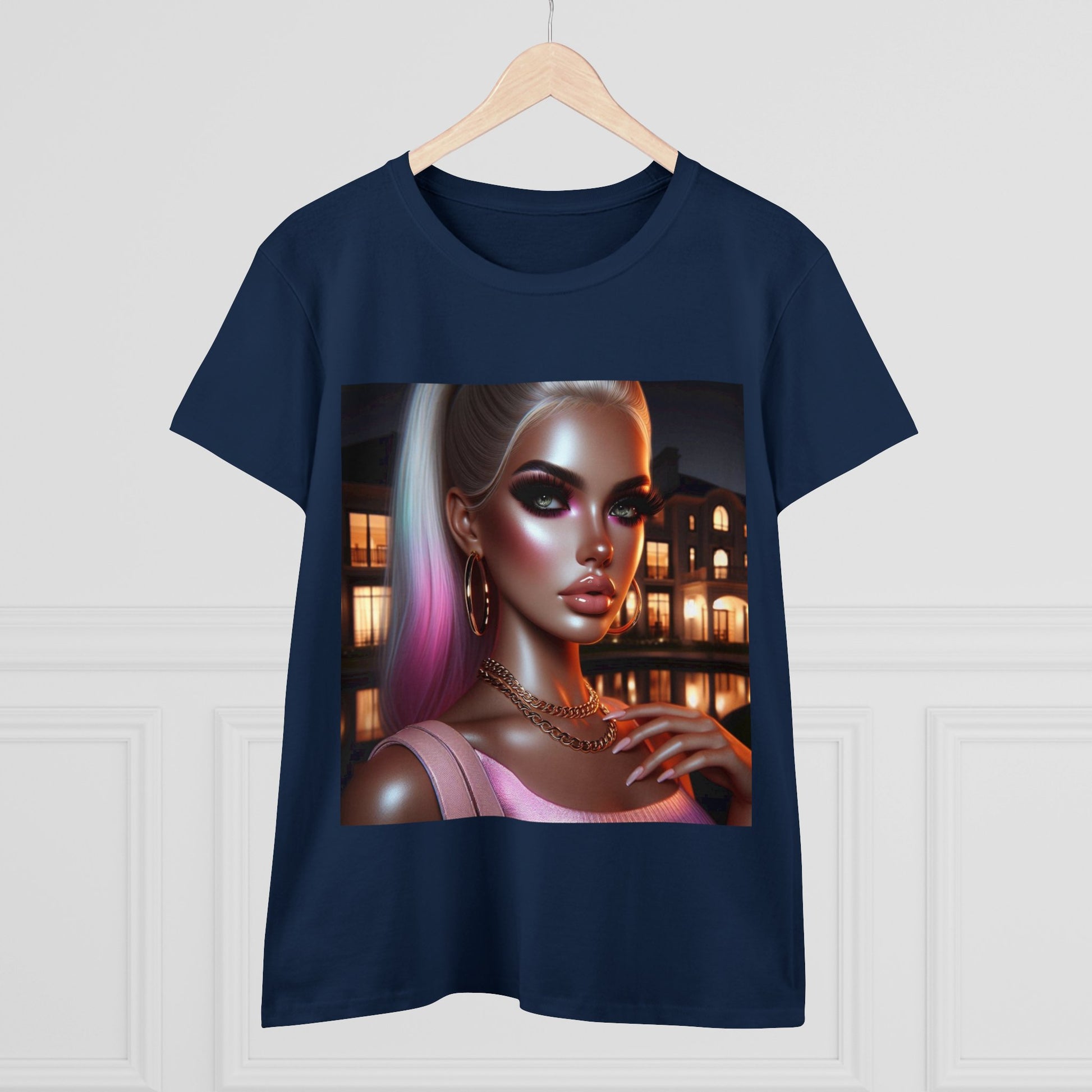 Pink at Night T-Shirt T-Shirt Printify