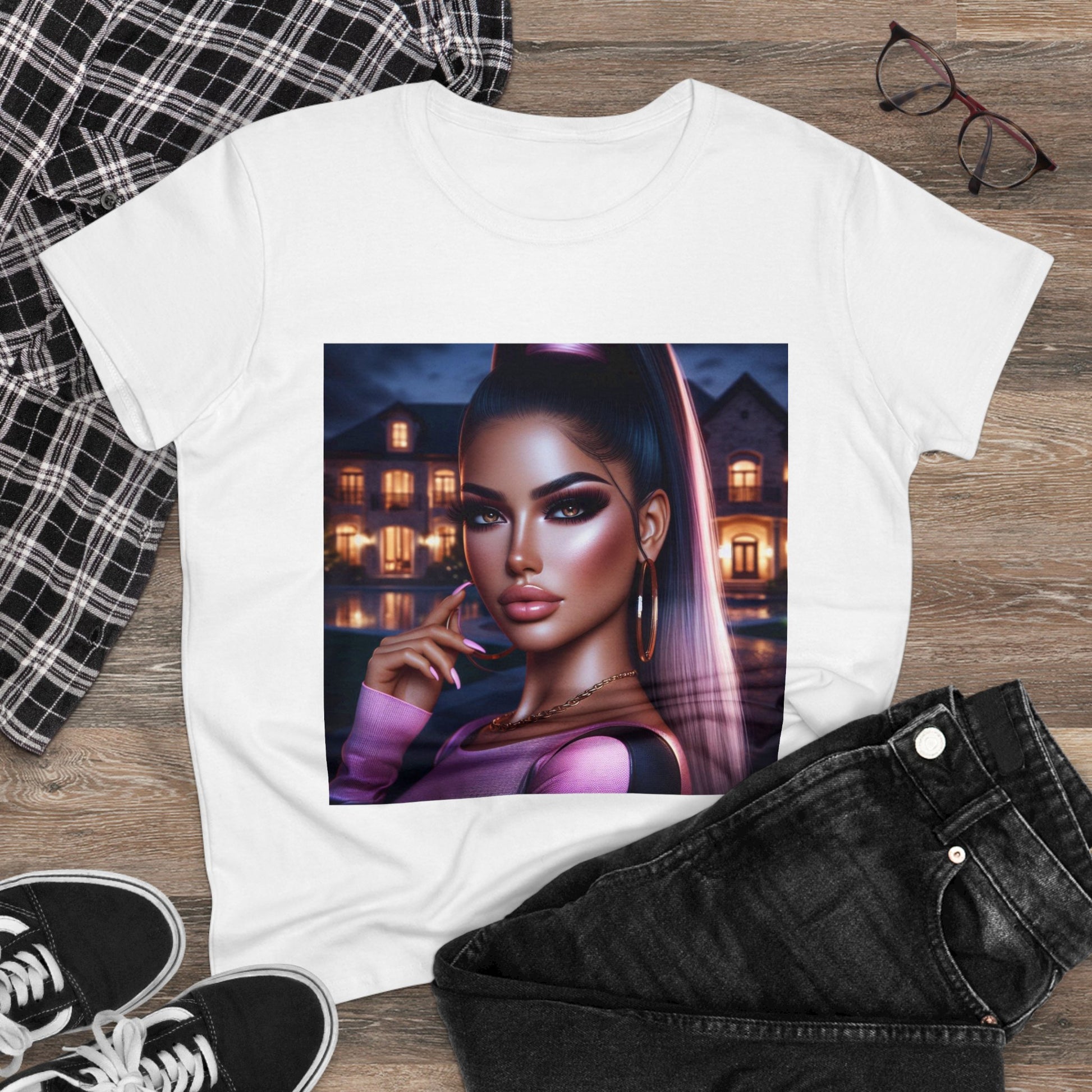 Pink at Night T-Shirt T-Shirt Printify