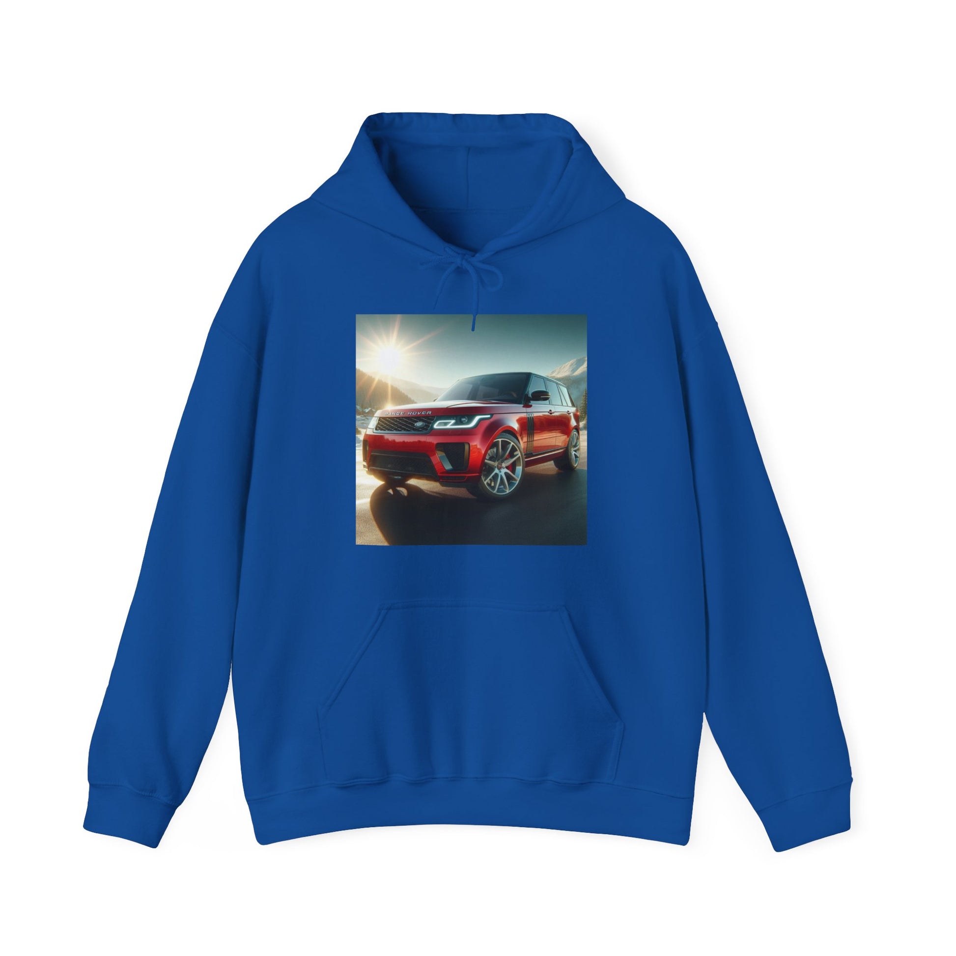 Red Range Rover Hoodie Hoodie Printify Royal S