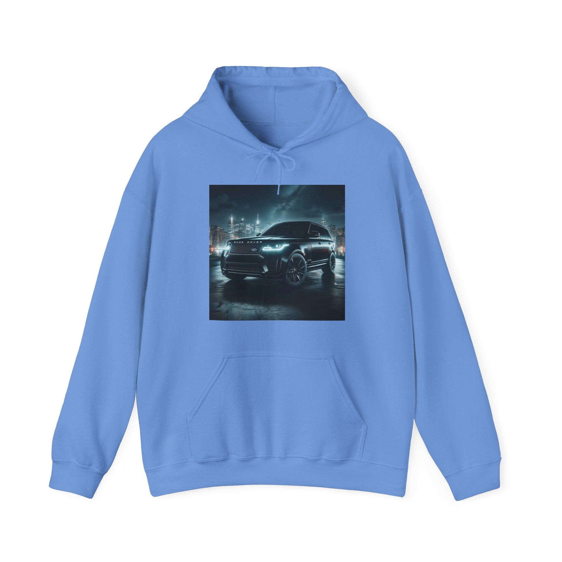 Black Range Rover Hoodie Hoodie Printify Carolina Blue S