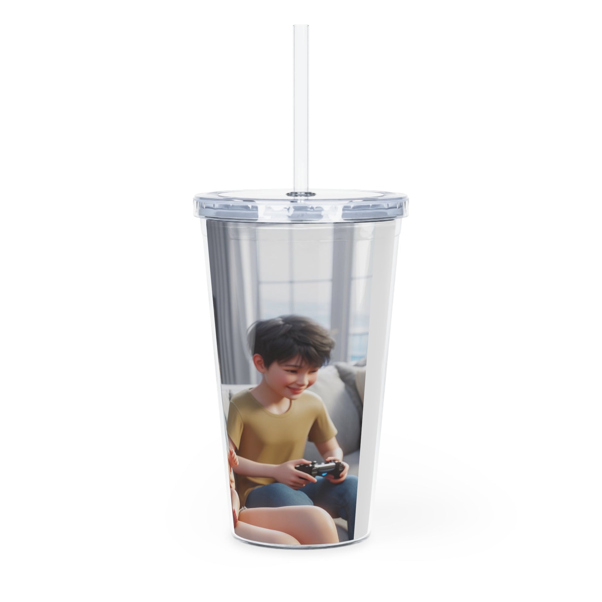Family Time Tumbler with Straw Mug Printify