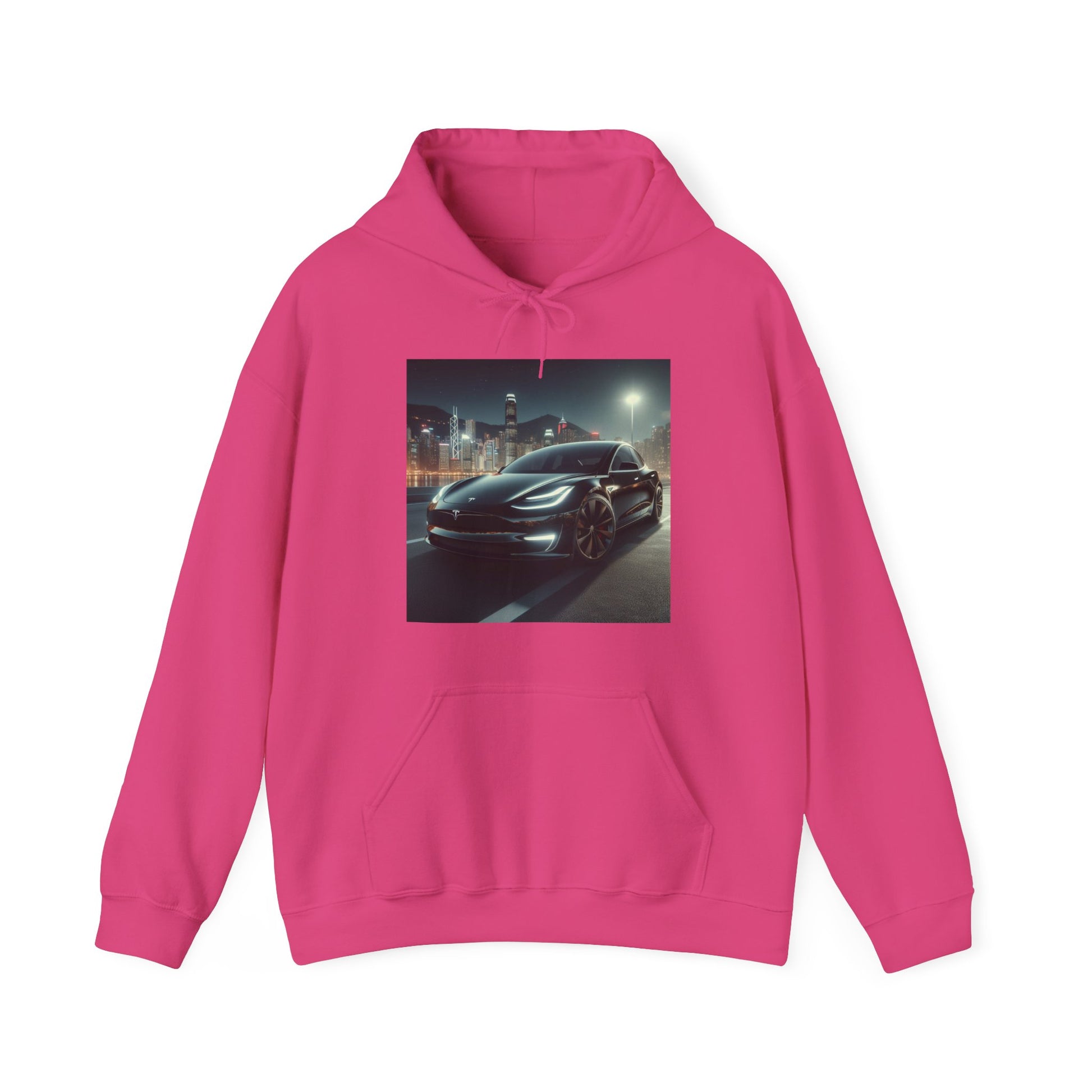 Black Tesla Hoodie Hoodie Printify Heliconia S