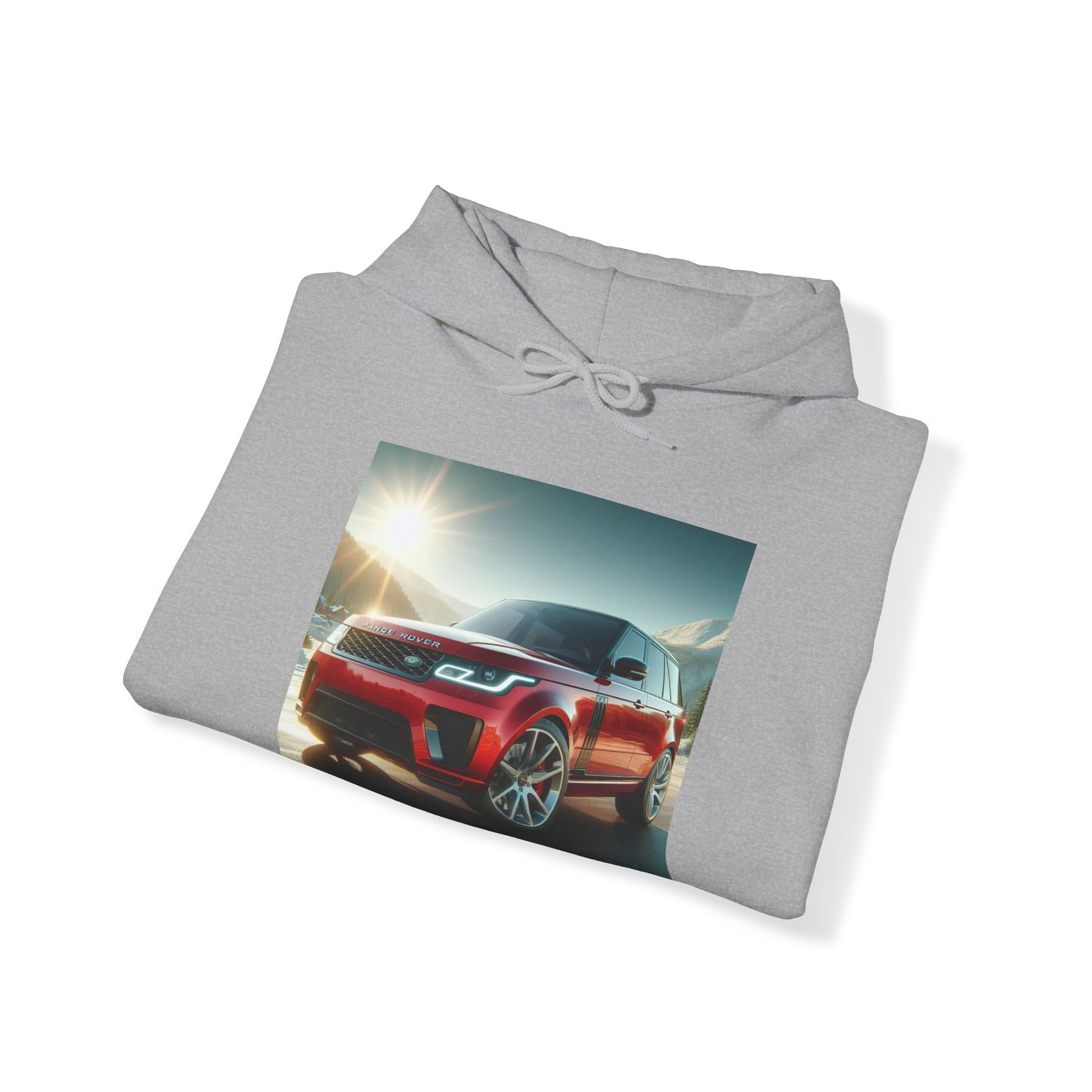 Red Range Rover Hoodie Hoodie Printify