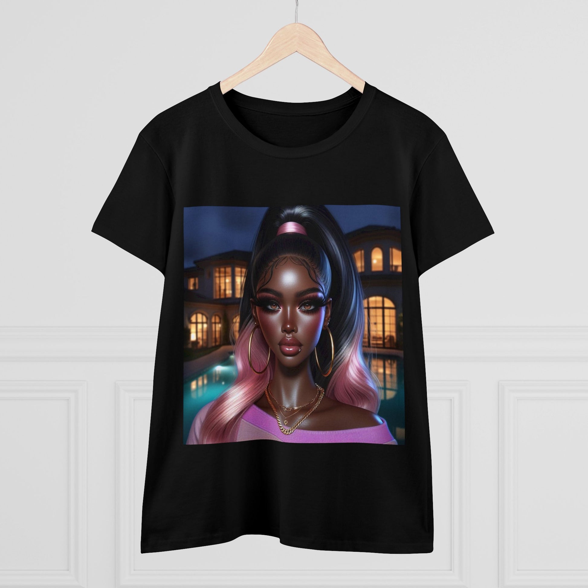 Pink at Night T-Shirt T-Shirt Printify