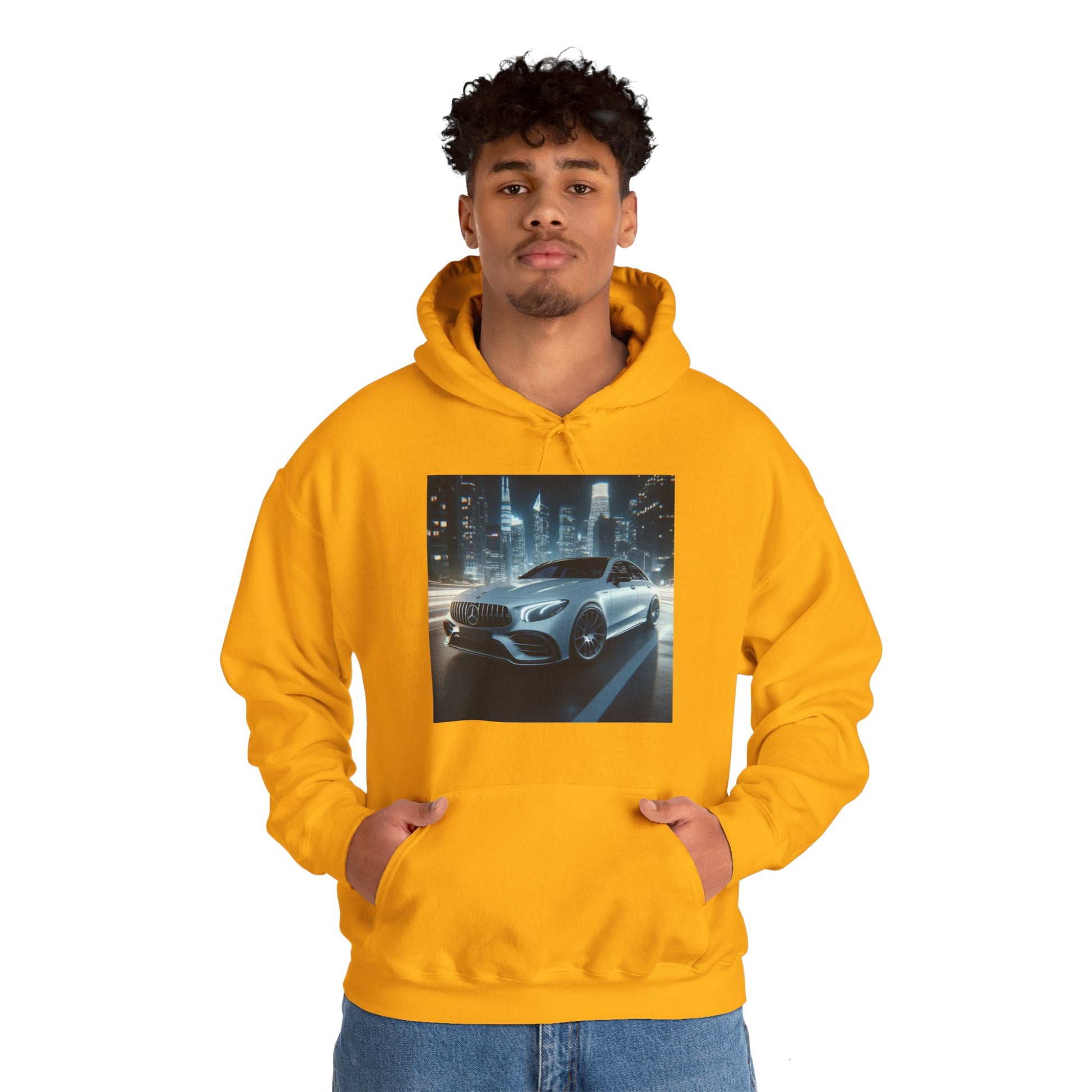 White Mercedes Hoodie Hoodie Printify