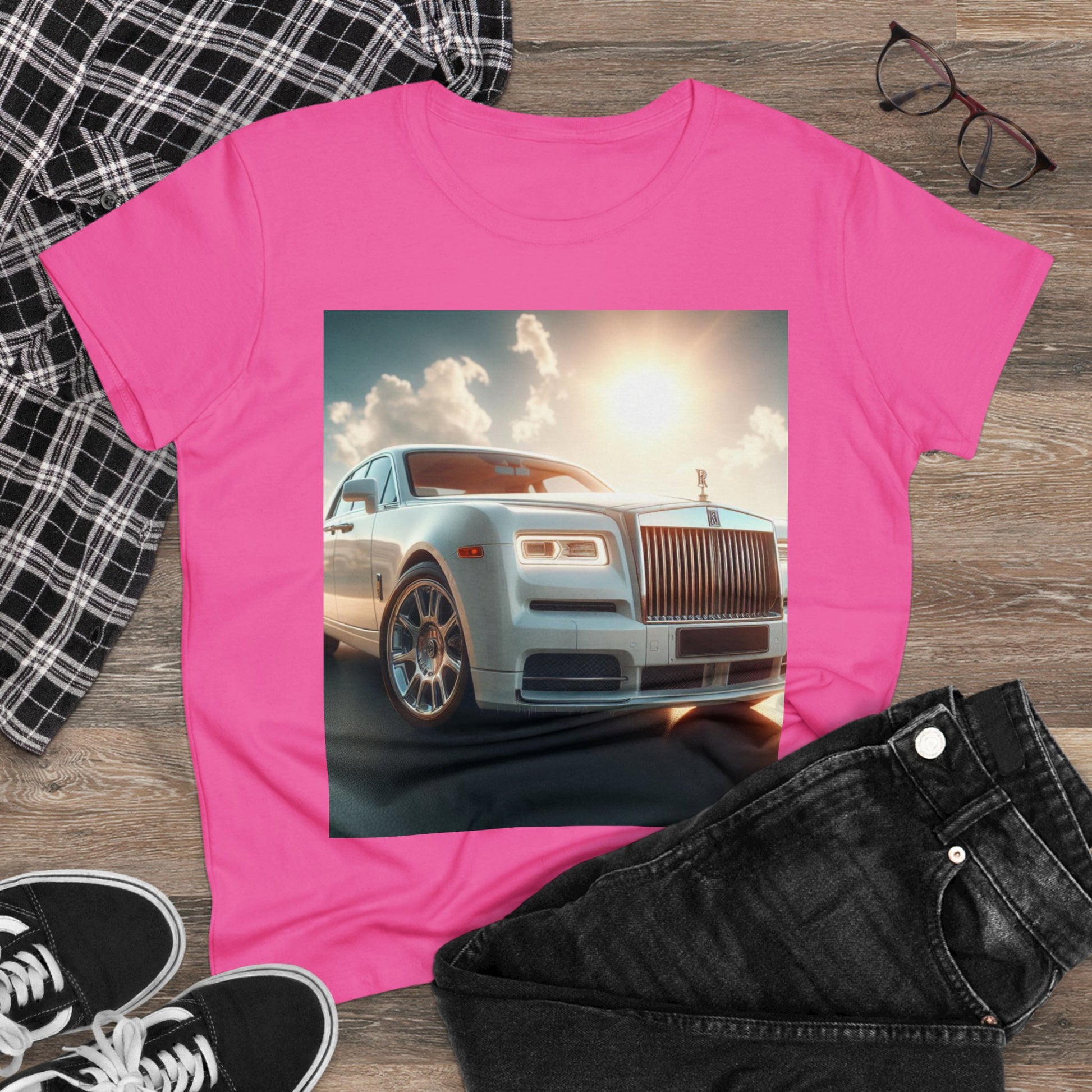 White Rolls Royce T-Shirt T-Shirt Printify