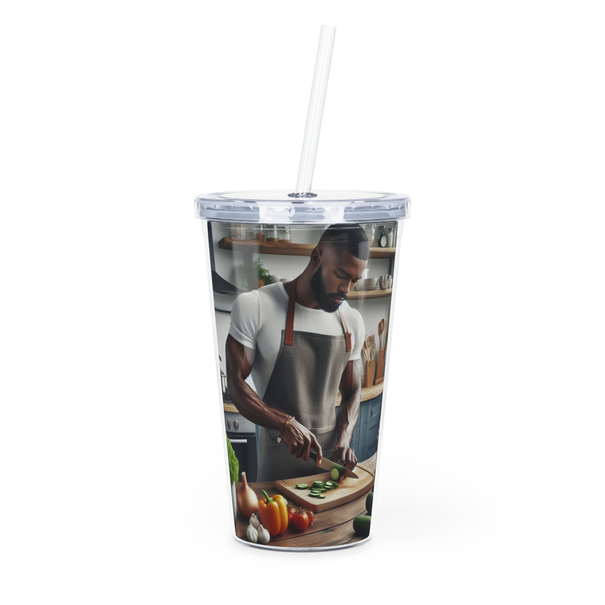 Dinner Time Tumbler with Straw Mug Printify 20oz Transparent
