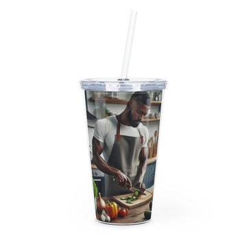 Dinner Time Tumbler with Straw Mug Printify 20oz Transparent