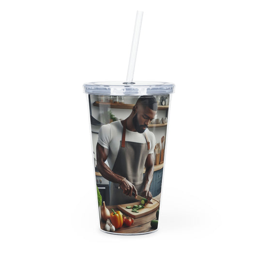 Dinner Time Tumbler with Straw Mug Printify 20oz Transparent