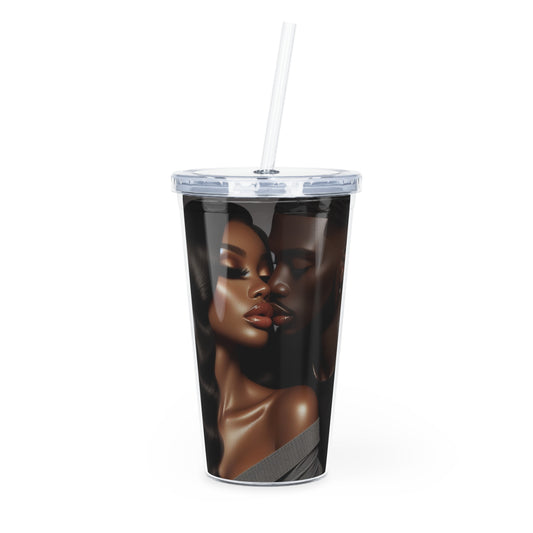 Kiss Me Tumbler with Straw Mug Printify 20oz Transparent
