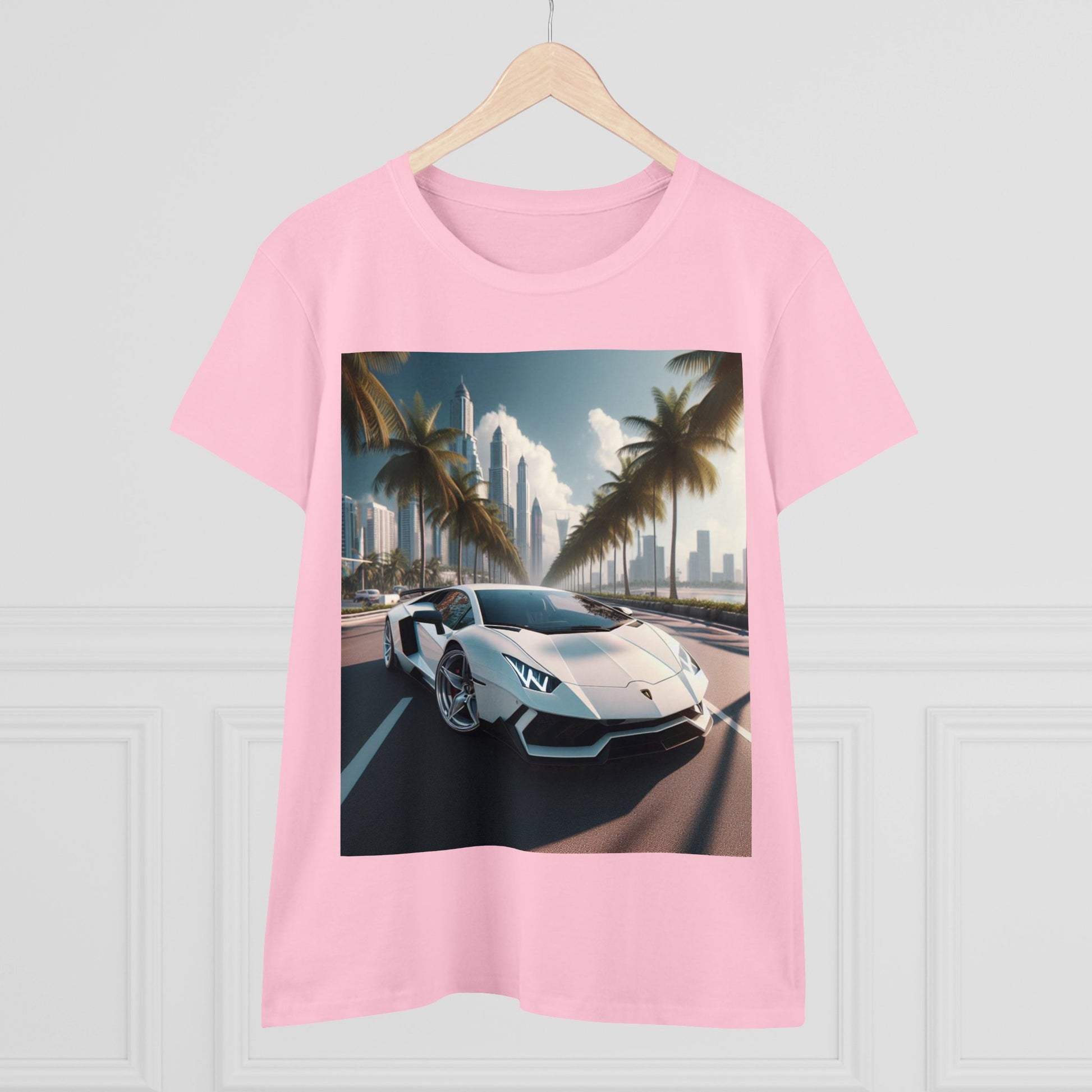 White Lamborghini T-Shirt T-Shirt Printify