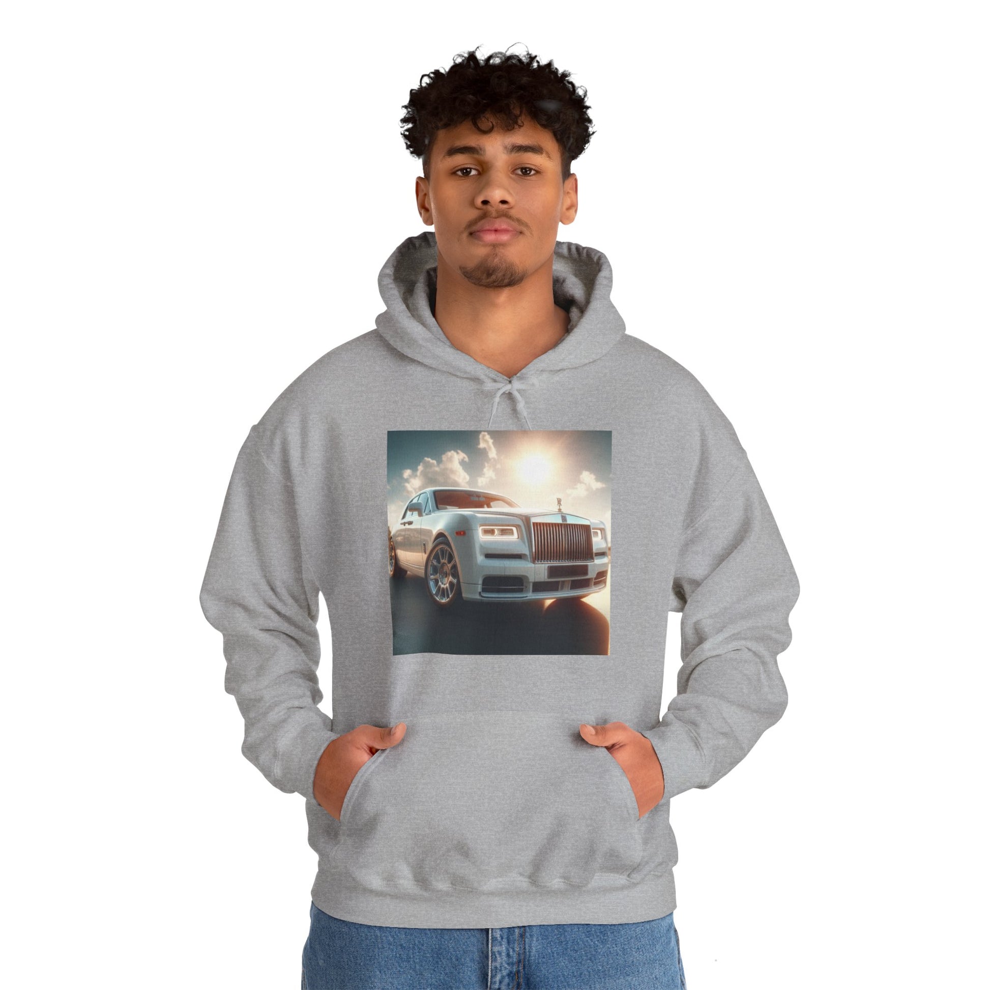White Rolls Royce Hoodie Hoodie Printify