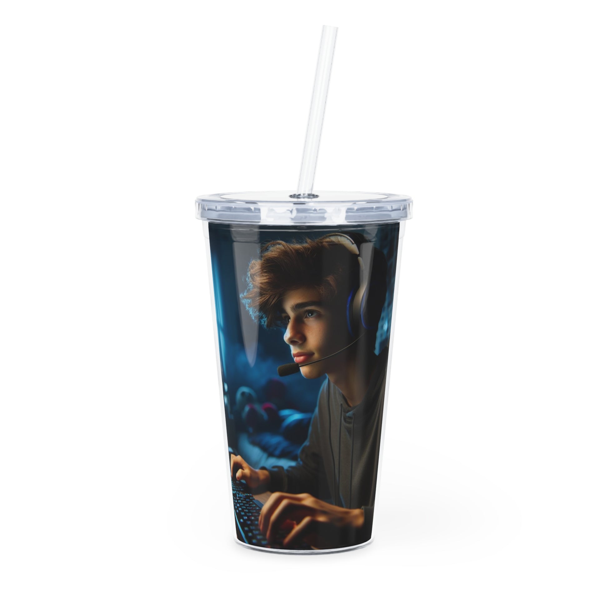 Game Time Tumbler with Straw Mug Printify 20oz Transparent