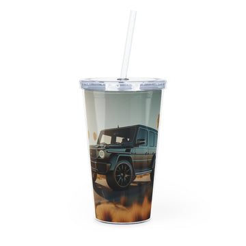 Black G-Wagon Tumbler with Straw Mug Printify 20oz Transparent
