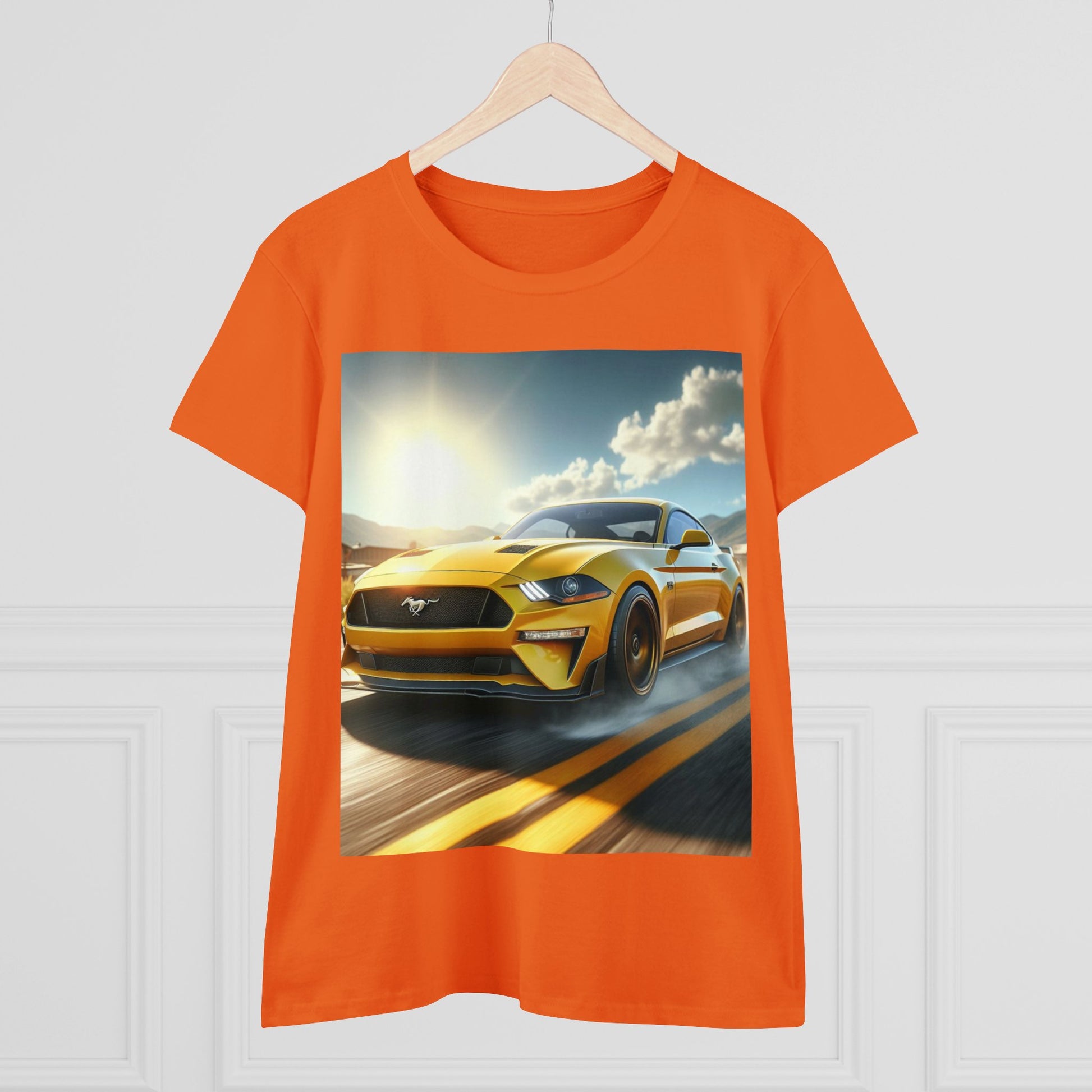 Yellow Mustang T-Shirt T-Shirt Printify