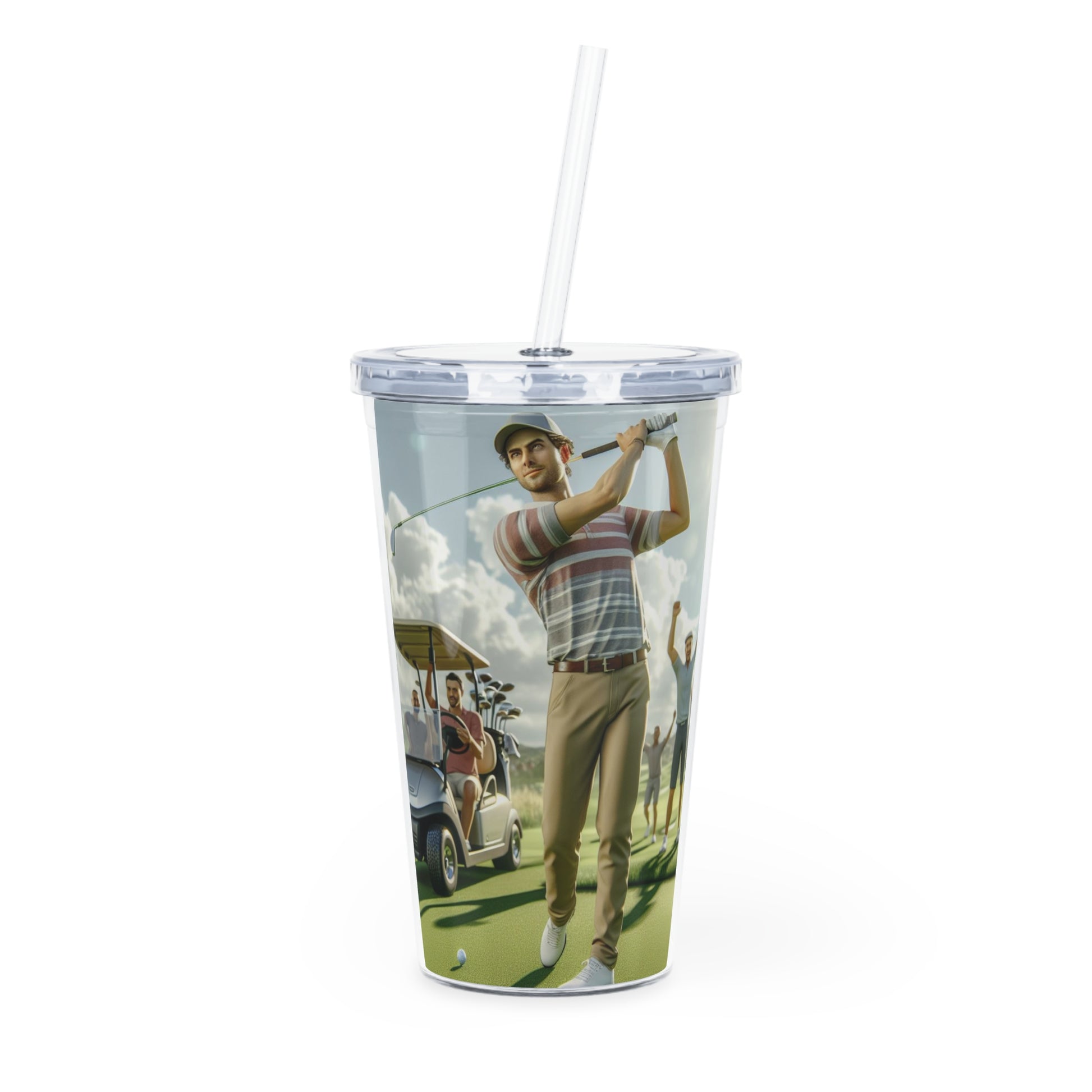 Golf Tournament Tumbler with Straw Mug Printify 20oz Transparent