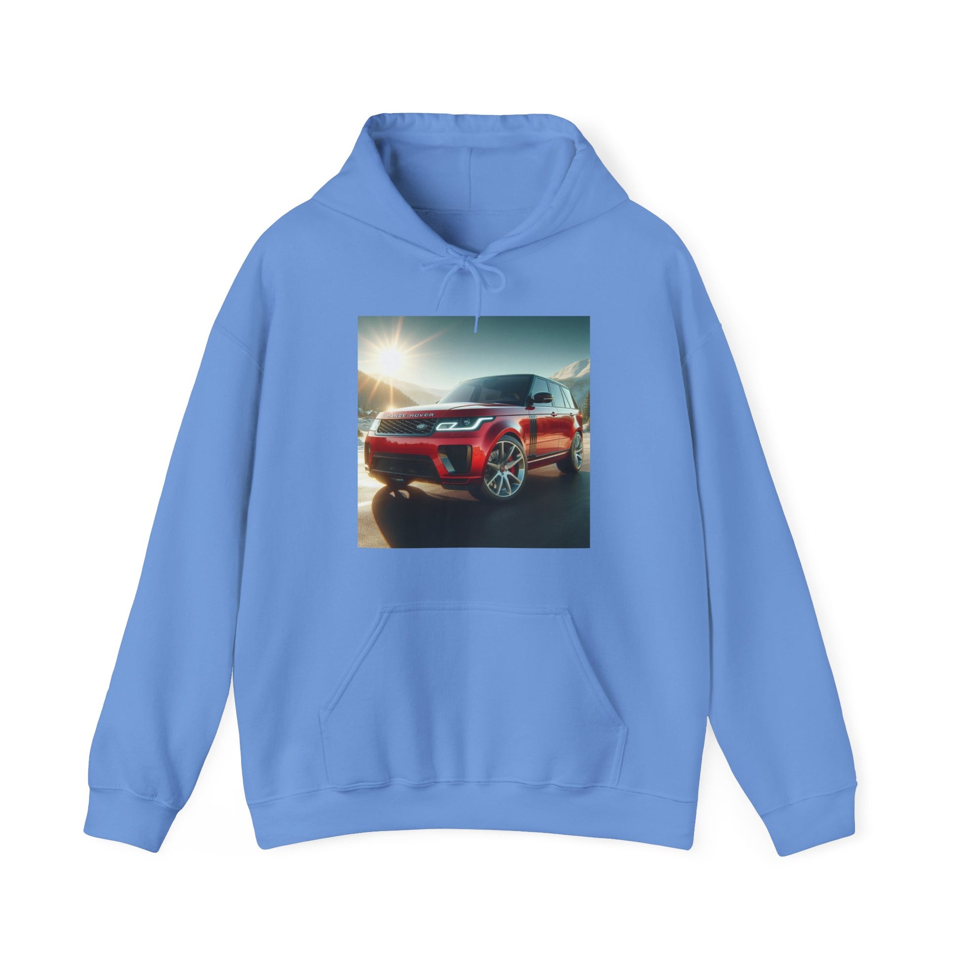 Red Range Rover Hoodie Hoodie Printify Carolina Blue S