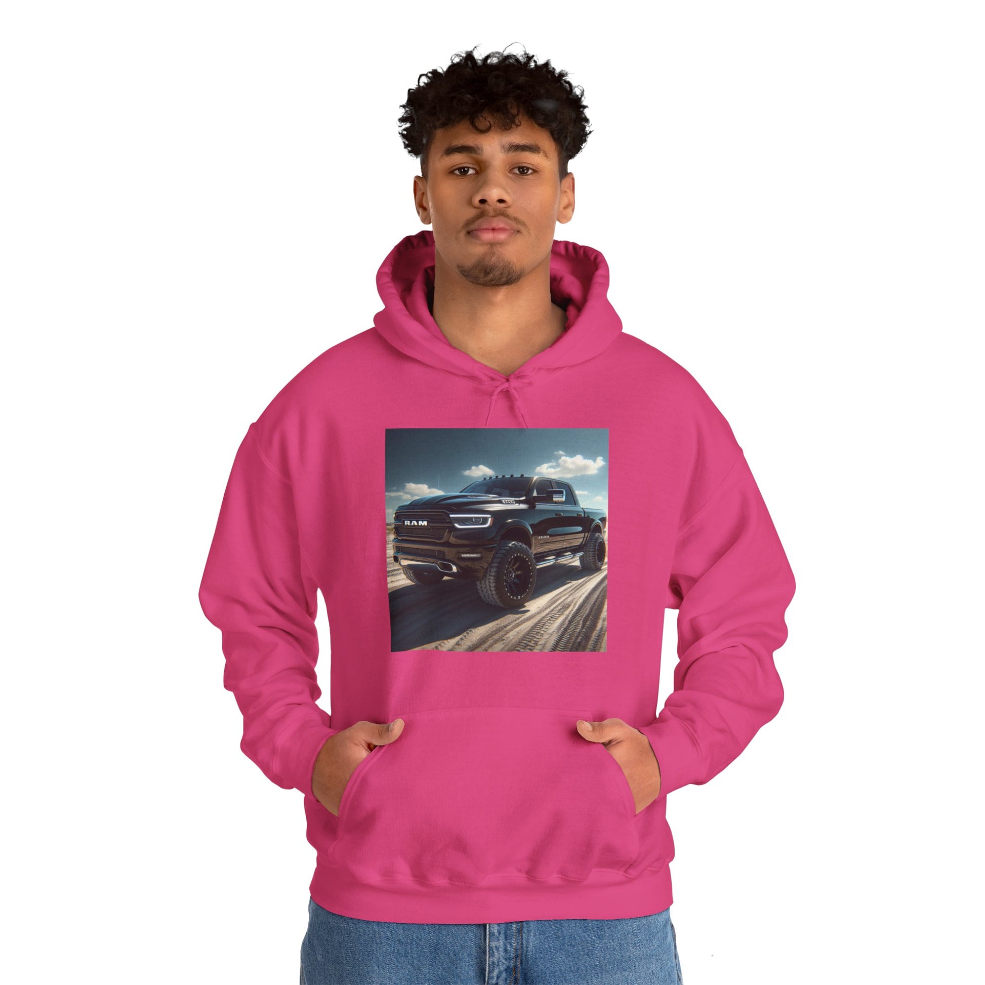 Black Dodge Ram Hoodie Hoodie Printify