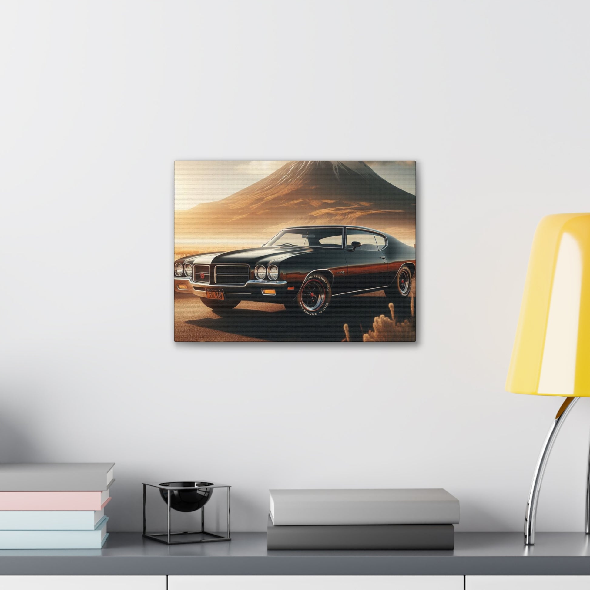 1972 Black Buick Gran Sport Canvas Canvas Printify 16″ x 12″ (Horizontal) 0.75''