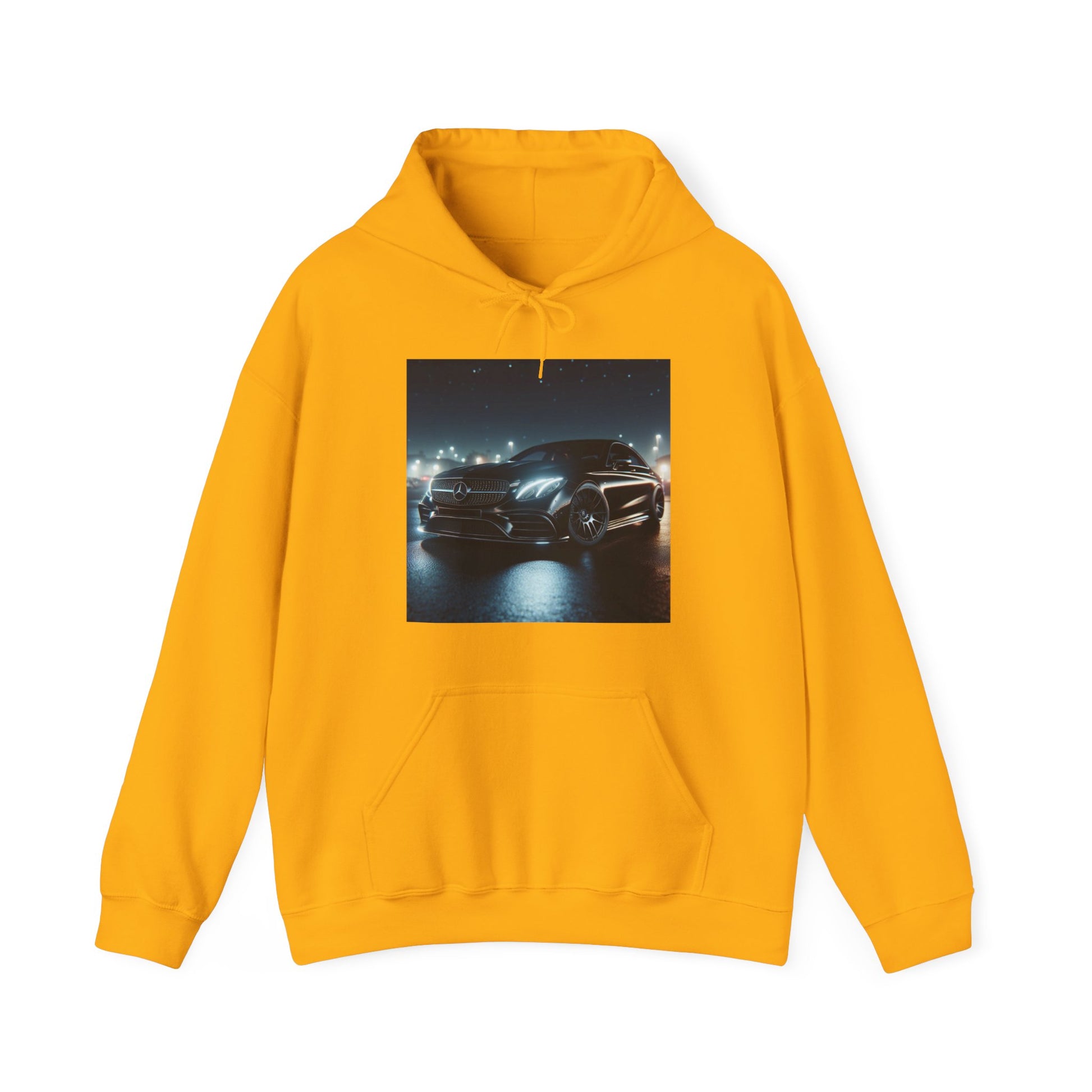 Black Mercedes Hoodie Hoodie Printify Gold S