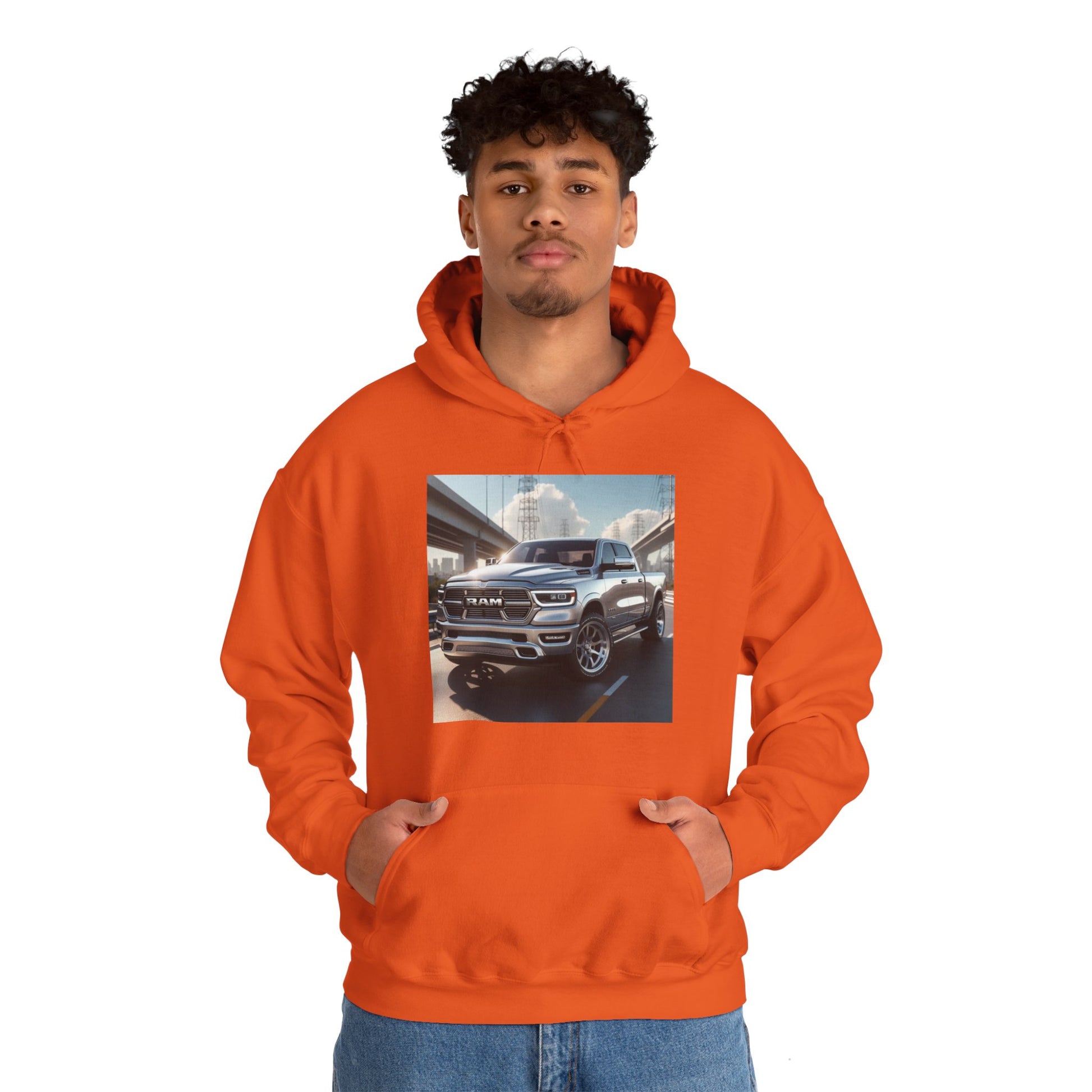 Silver Dodge Ram Hoodie Hoodie Printify
