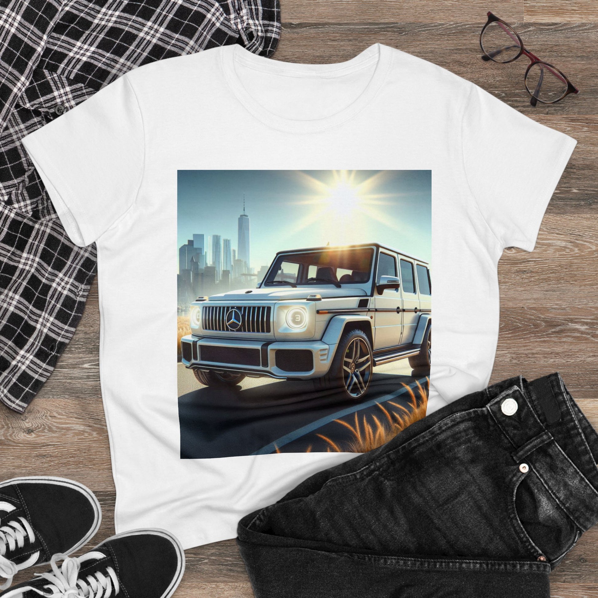 White G-Wagon T-Shirt T-Shirt Printify