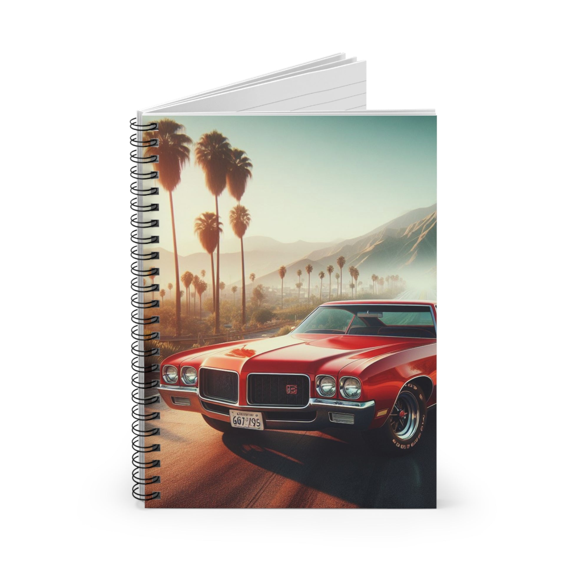 1972 Red Buick Gran Sport Spiral Notebook Paper products Printify