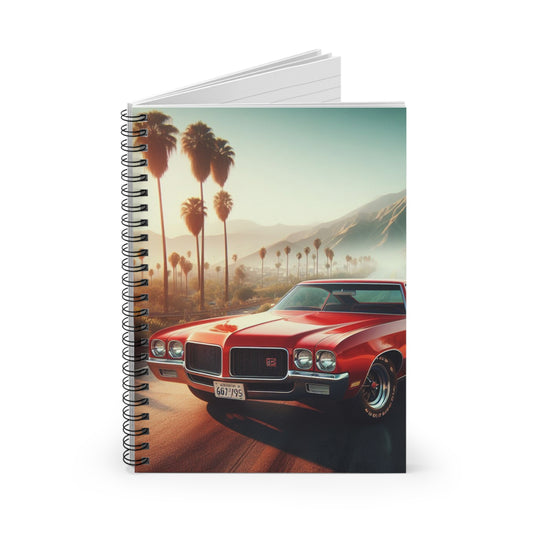 1972 Red Buick Gran Sport Spiral Notebook Paper products Printify